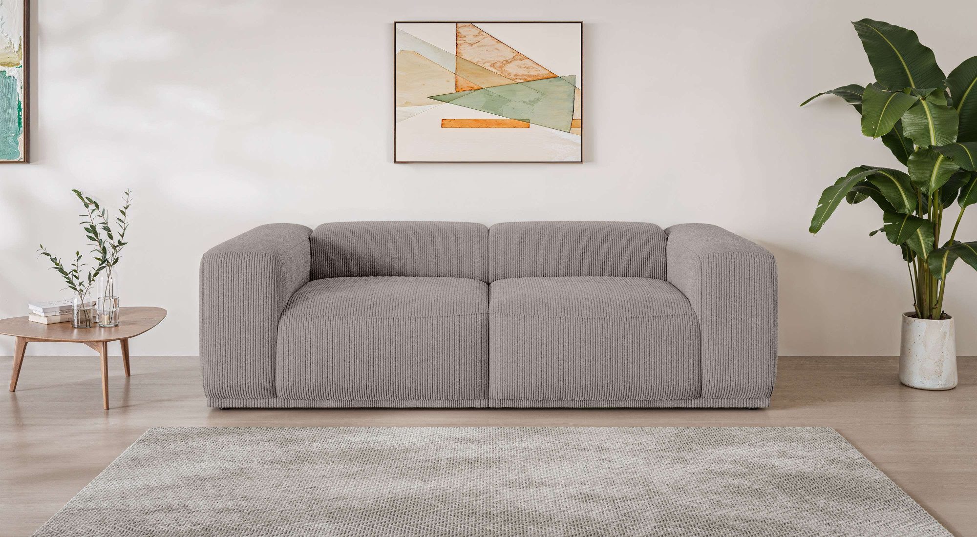 s.Oliver Big-Sofa EMMERIK Designersofa, 3-Sitzer mit Wellenfederung, B/T/H: 242/98/73 cm, hoher Sitzkomfort, gemütlich und modern, auch in Cord