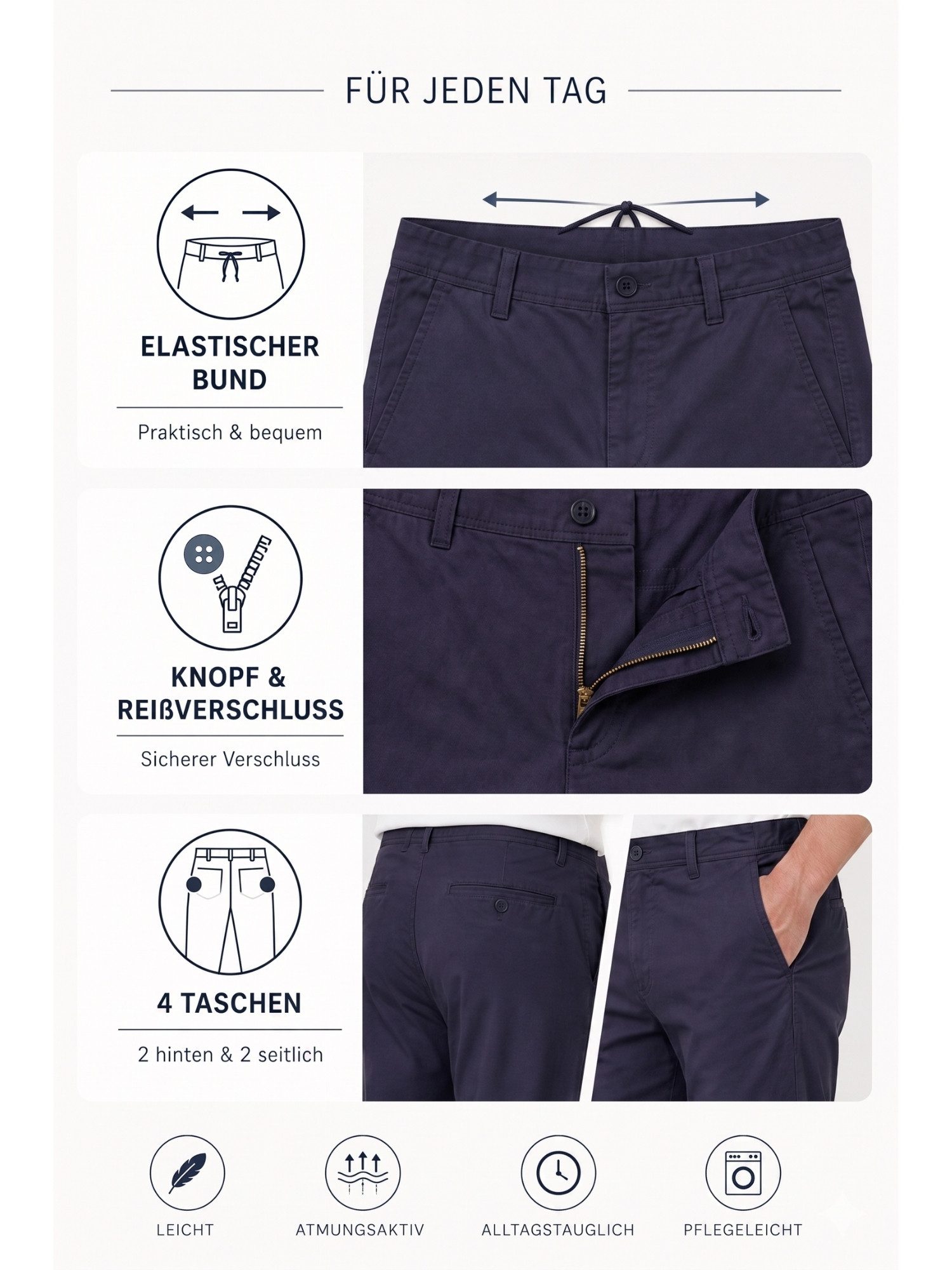 Chinohose Urban Flex Modern Fit Baumwollhose