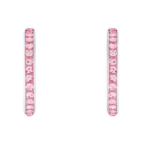 Amor Paar Creolen Pink Passion, 2036516, 2036779, mit Kristallglas