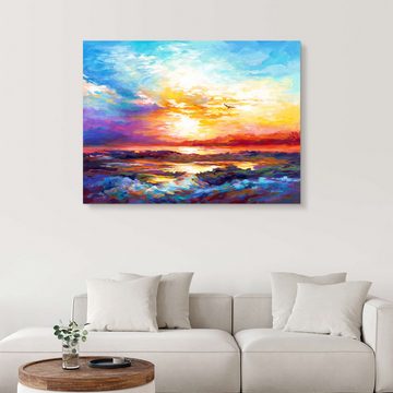 Posterlounge Forex-Bild Leon Devenice, Sonnenuntergang auf Korsika, Wohnzimmer Malerei