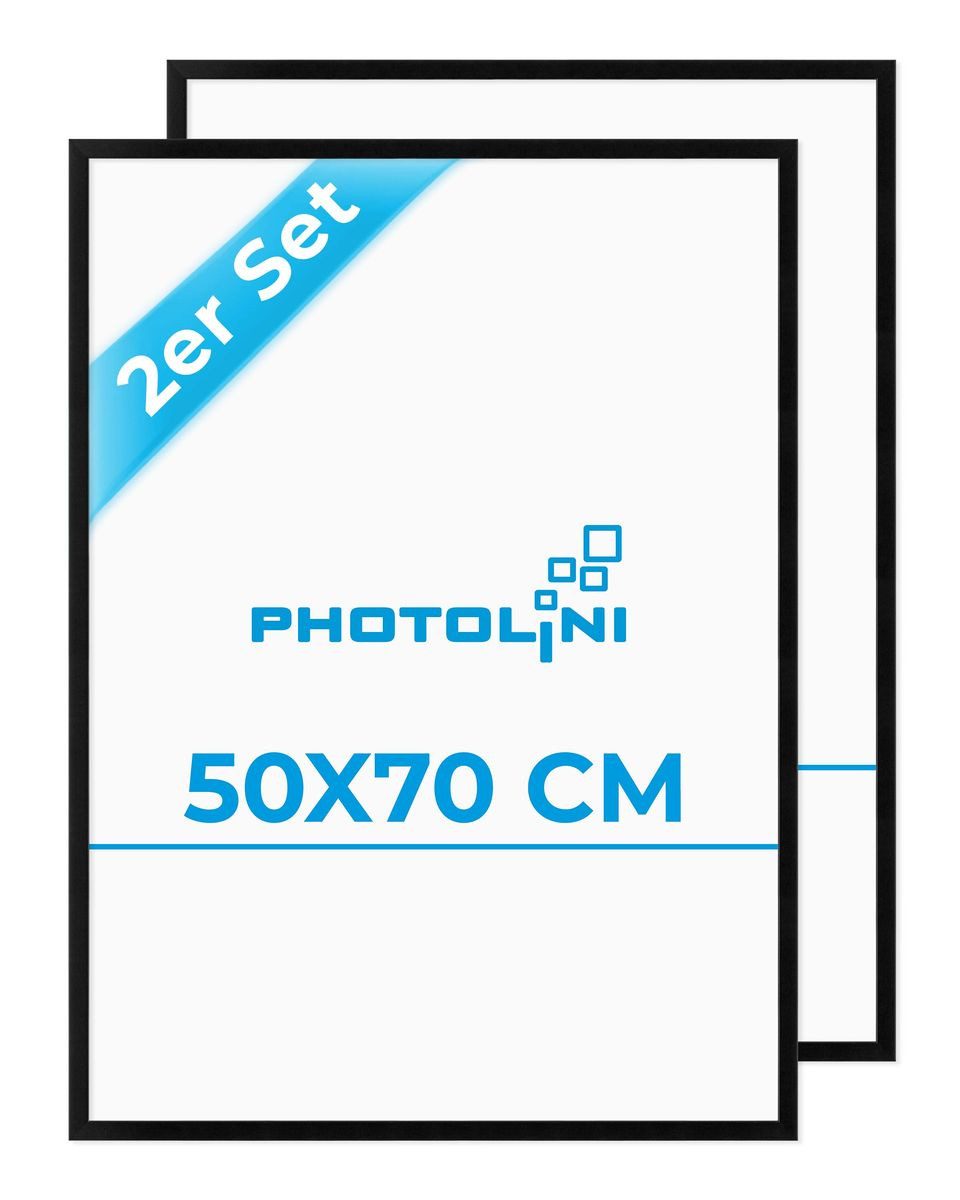 PHOTOLINI Bilderrahmen 2er Set 50x70 cm mit bruchsicherem Acrylglas, Holz M günstig online kaufen
