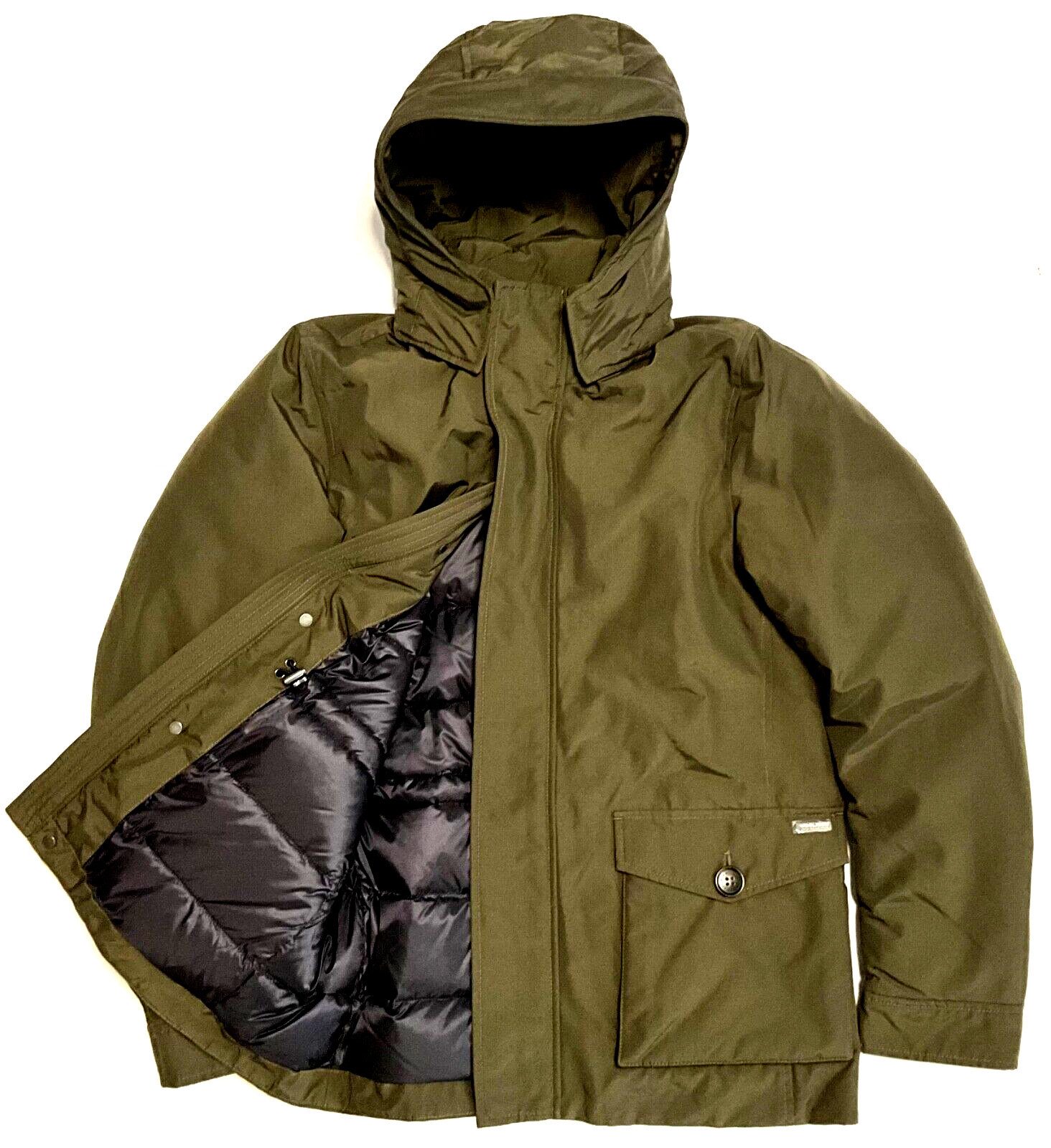 WOOLRICH Kurzjacke Woolrich Herren Jacke, Woolrich Gale NF Jacket Herren Jacken, Grün Abnehmbare Kapuze, Durchgehender Reißverschluss