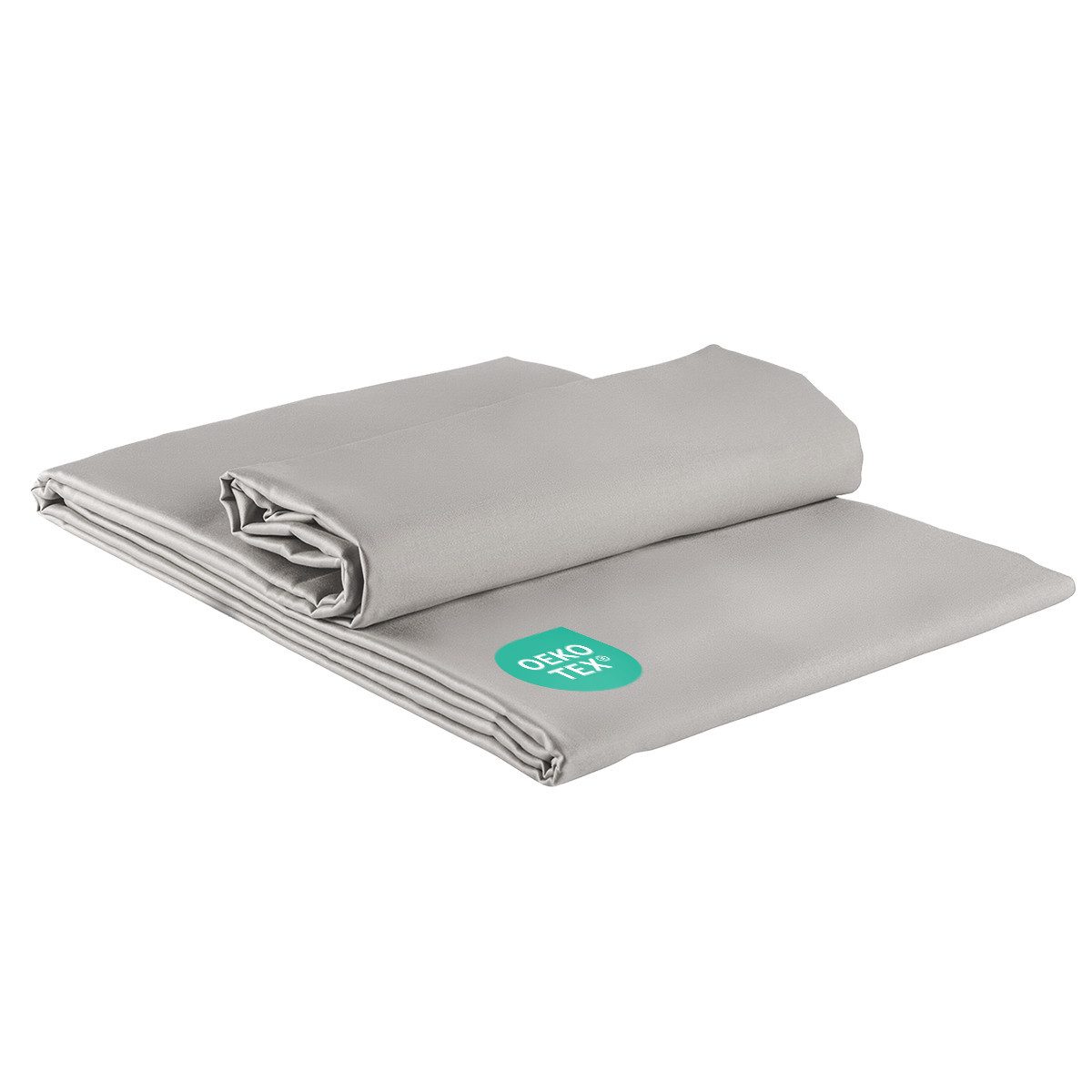Clinotest Bettlaken Satin, glattes Laken ohne Gummizug in 240x290 cm, Baumwolle, Gummizug: Ohne Gummizug
