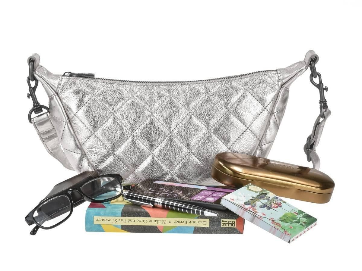Bear Design Umhängetasche "Laura" Crossbody Bag Leder Damen, 33x17cm als lässige Crossover Tasche