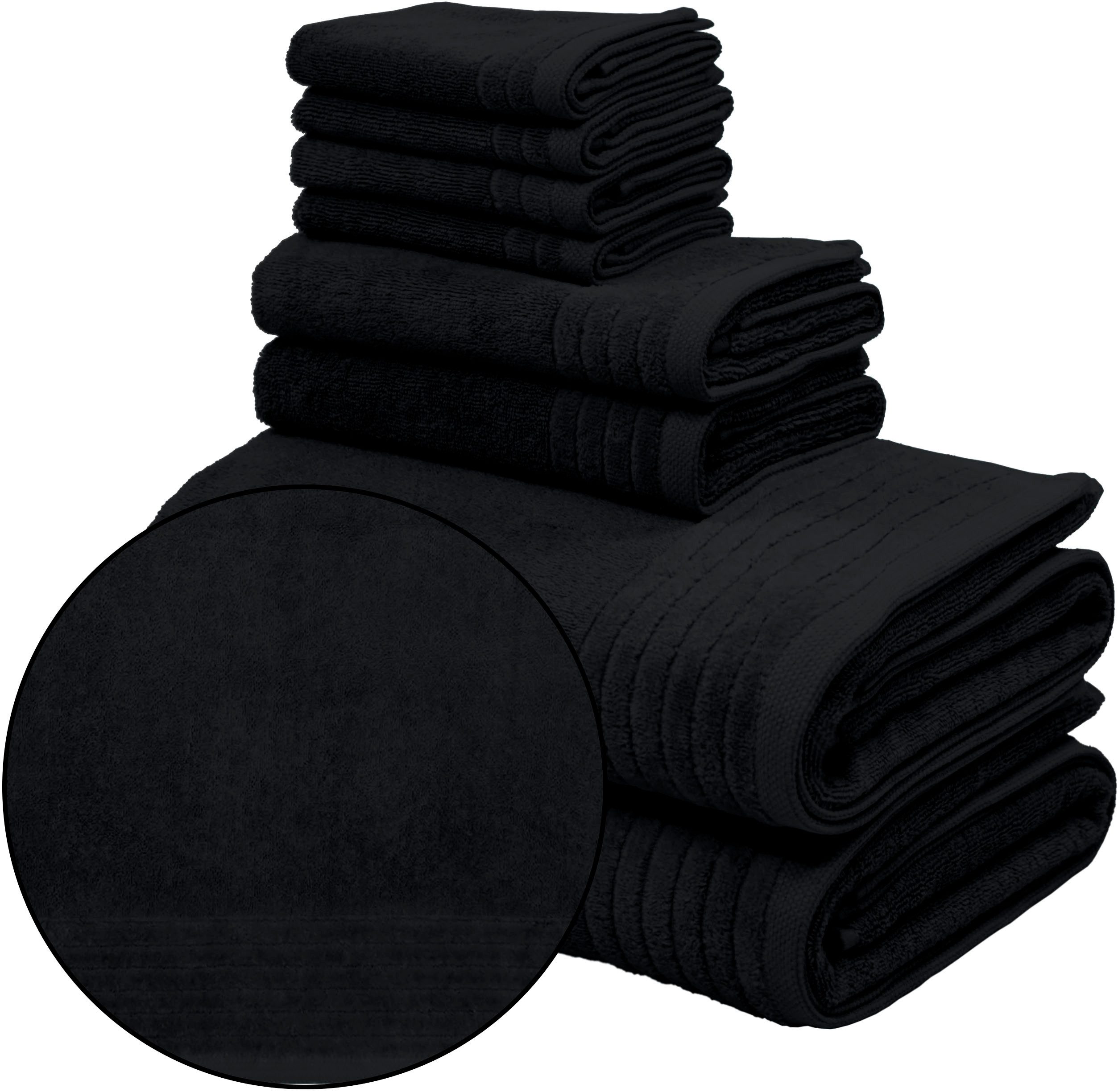 my home Handtuch Set Sanremo Premium, Premium Handtücher, 600 gr/m², dicke Qualität, Frottier (Set, 8-St), Duschtücher, Handtücher, Seiftücher, 100% Baumwolle, 5 Jahre Garantie. Reduzierter Preis € 25,99. Unverbindliche Preisempfehlung € 68,99