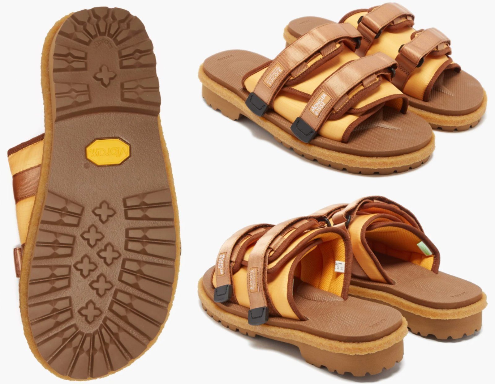 MONCLER MONCLER X SUICOKE Moto Mountain Ripstop Vibram Sole Slides Обувь Sand Кроссовки