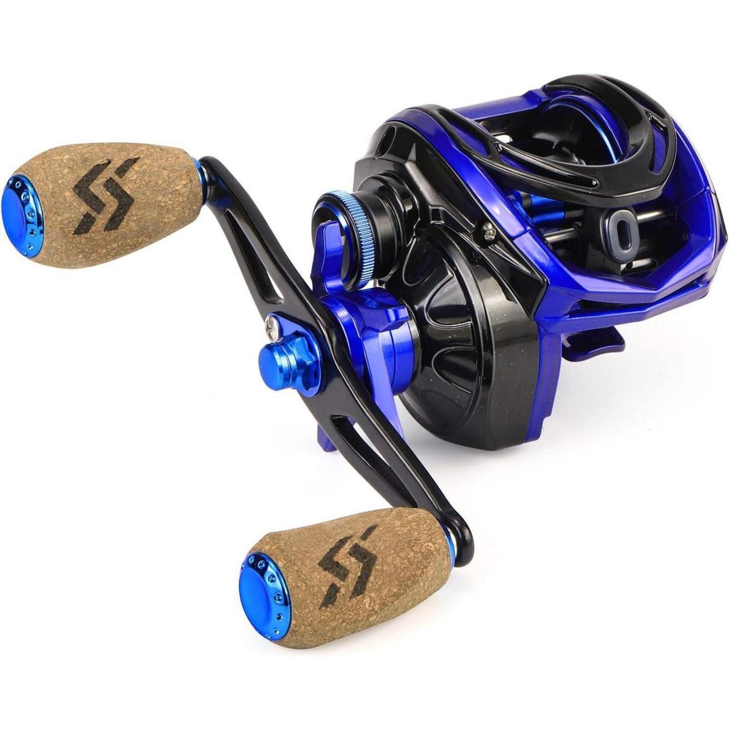 LuxusKollektion Baitcastrolle Baitcast-Rolle 7,3:1 Magnetbremssystem Angelrolle Rechtshänder)