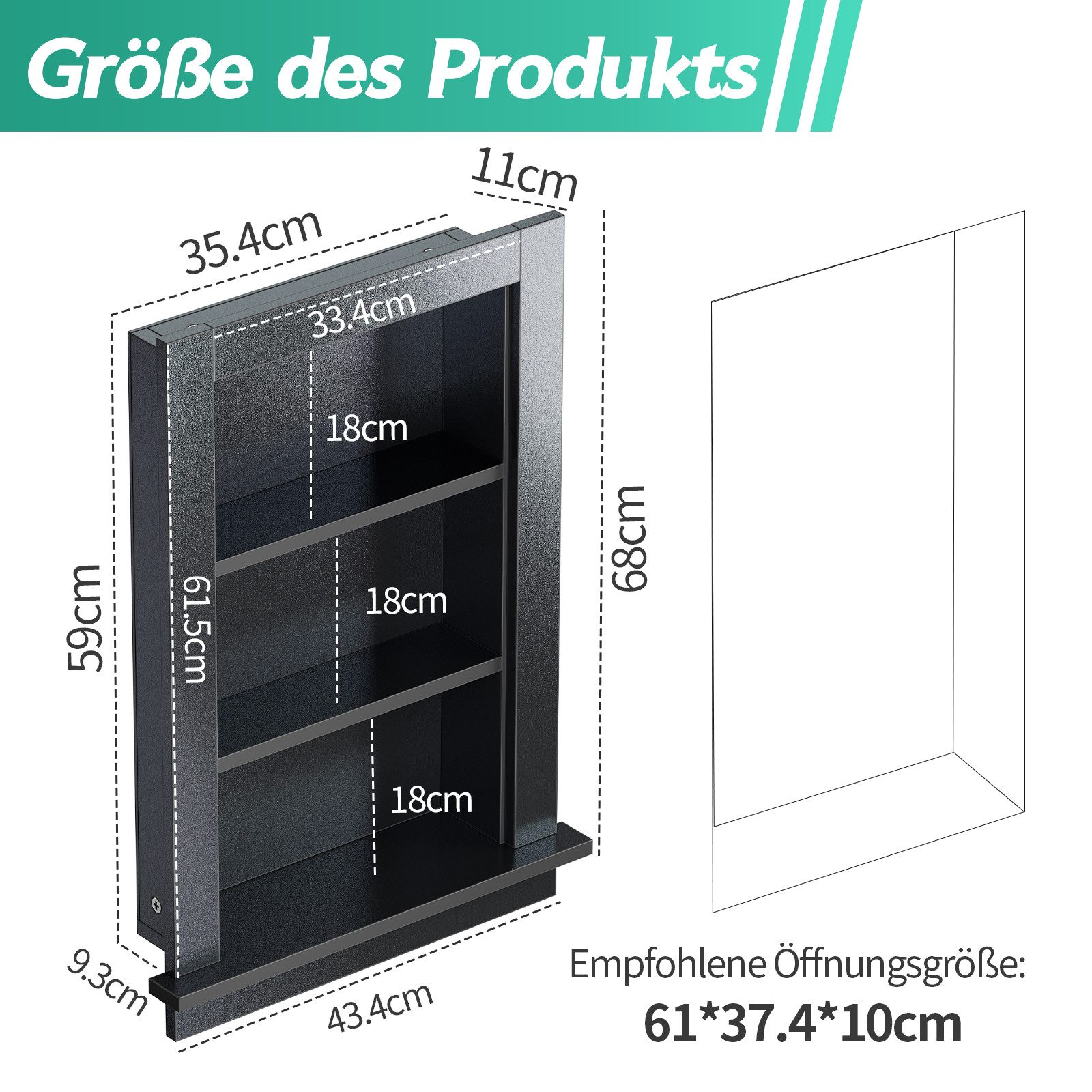 TWSOUL Duschwand Wandnische Duschnische mit Rahmen günstig online kaufen