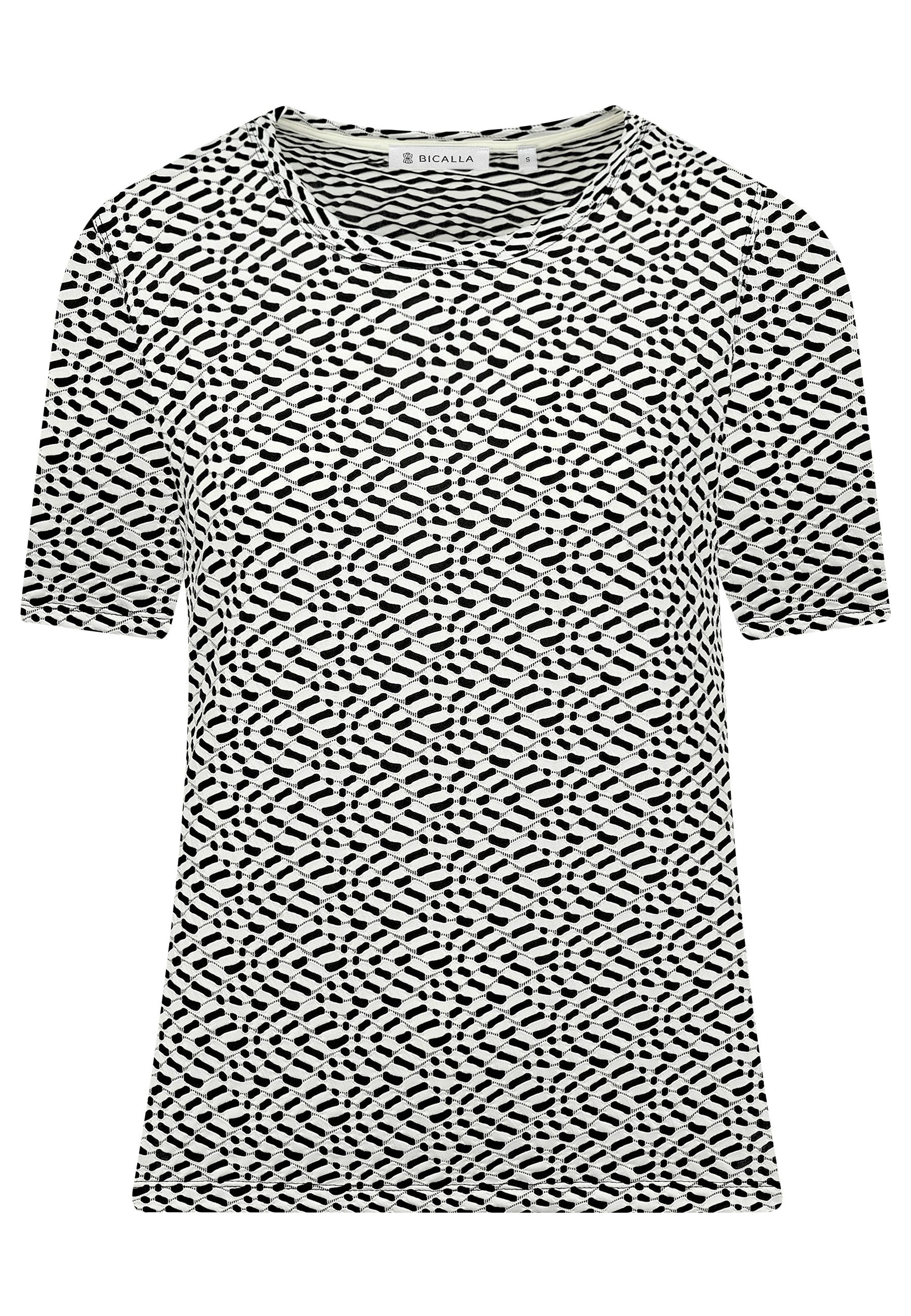 BICALLA T-Shirt Shirt Structure - 21/white-black günstig online kaufen
