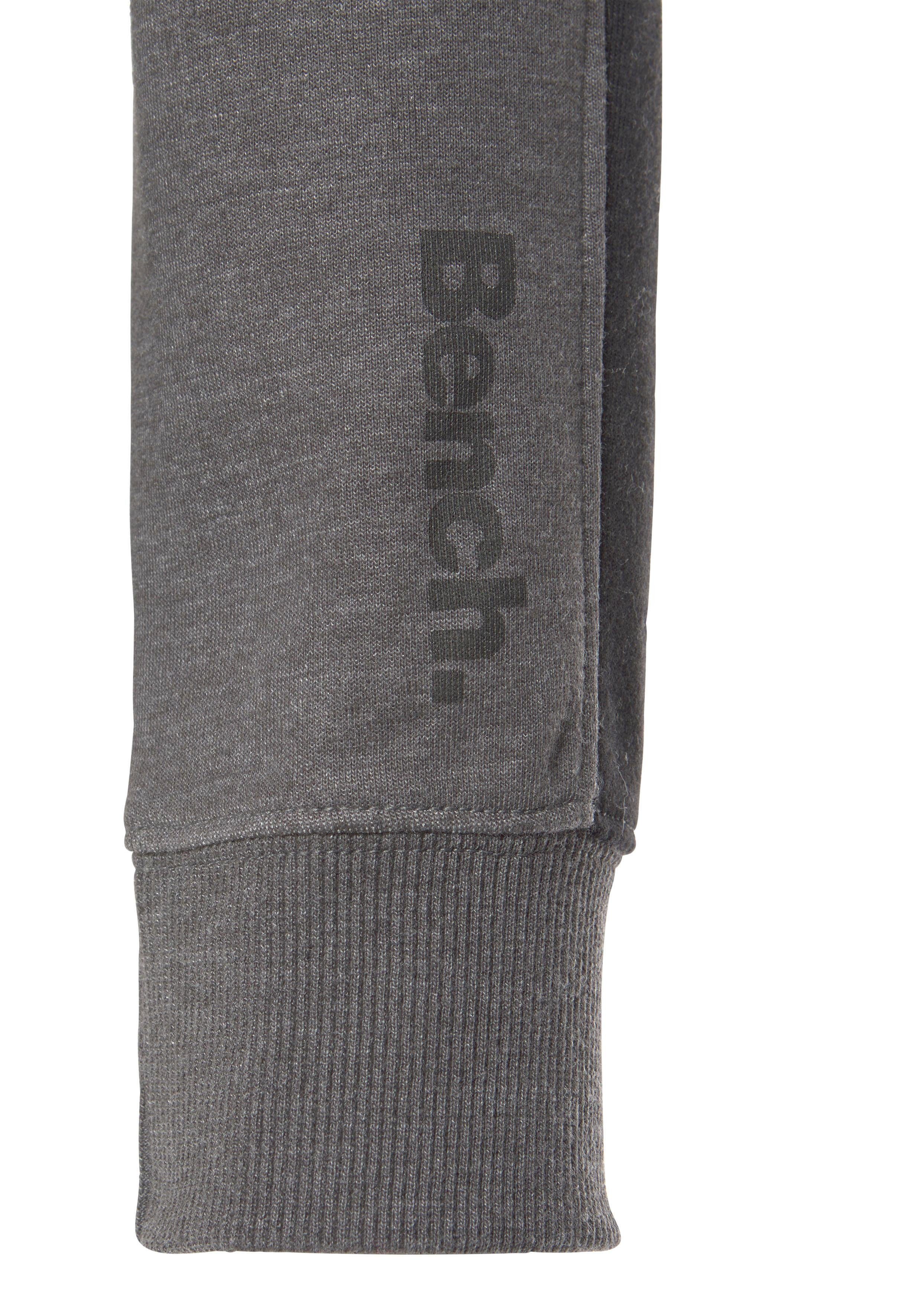 Bench. Loungewear Sweatjacke mit Seitenstreifen und Stehkragen, Loungewear