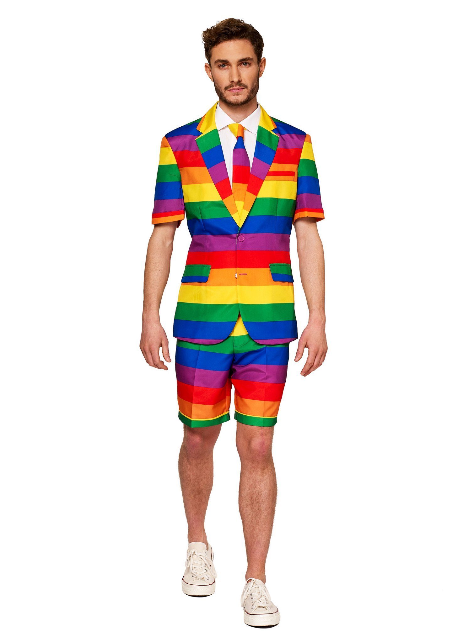 SuitMeister Partyanzug Sommer SuitMeister Rainbow Anzug - Strand Kostüm, Sommeranzug für Herren - darauf sind wir Pride!