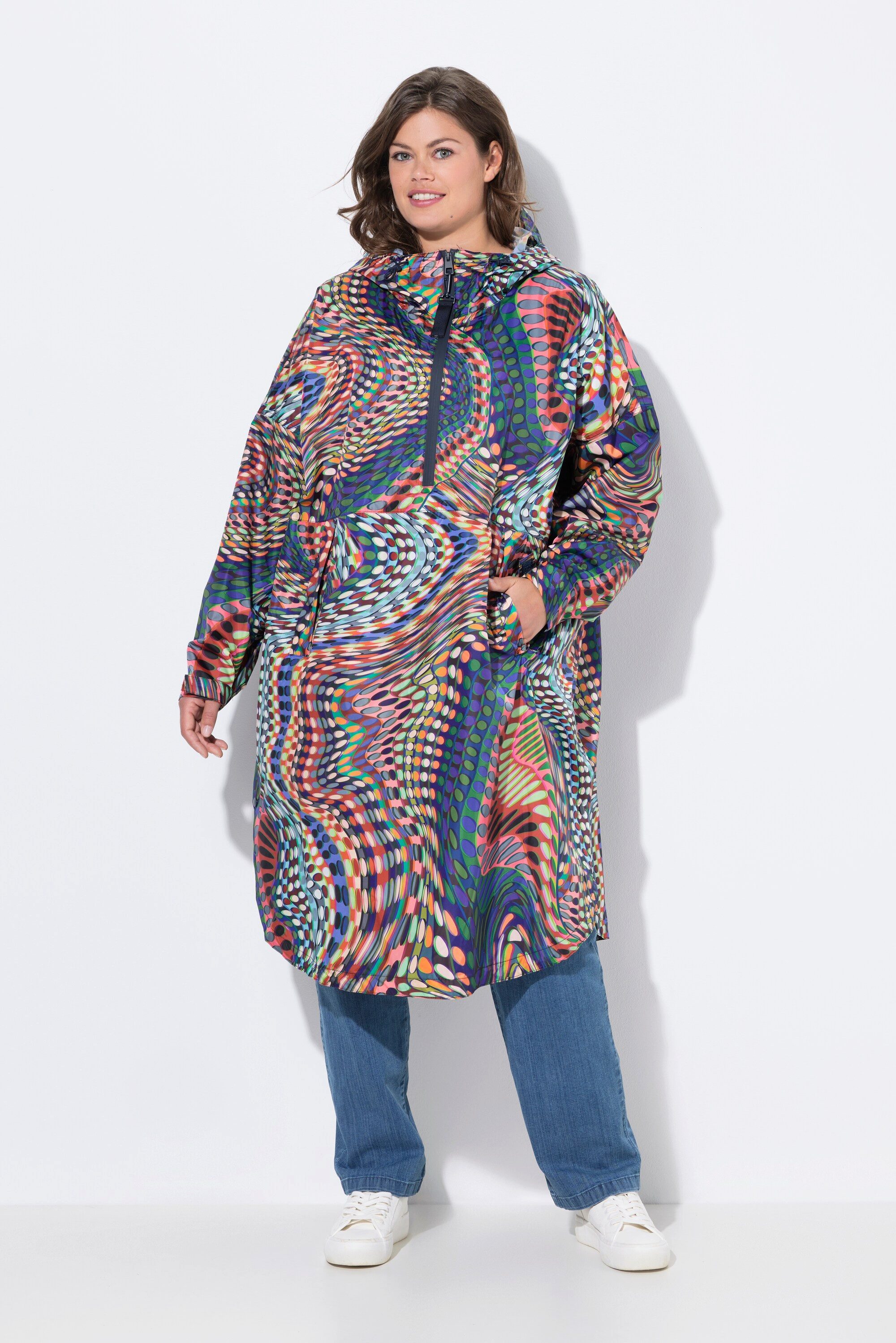 Laurasøn Funktionsjacke Funktions-Regencape Unisex Print Kapuze günstig online kaufen