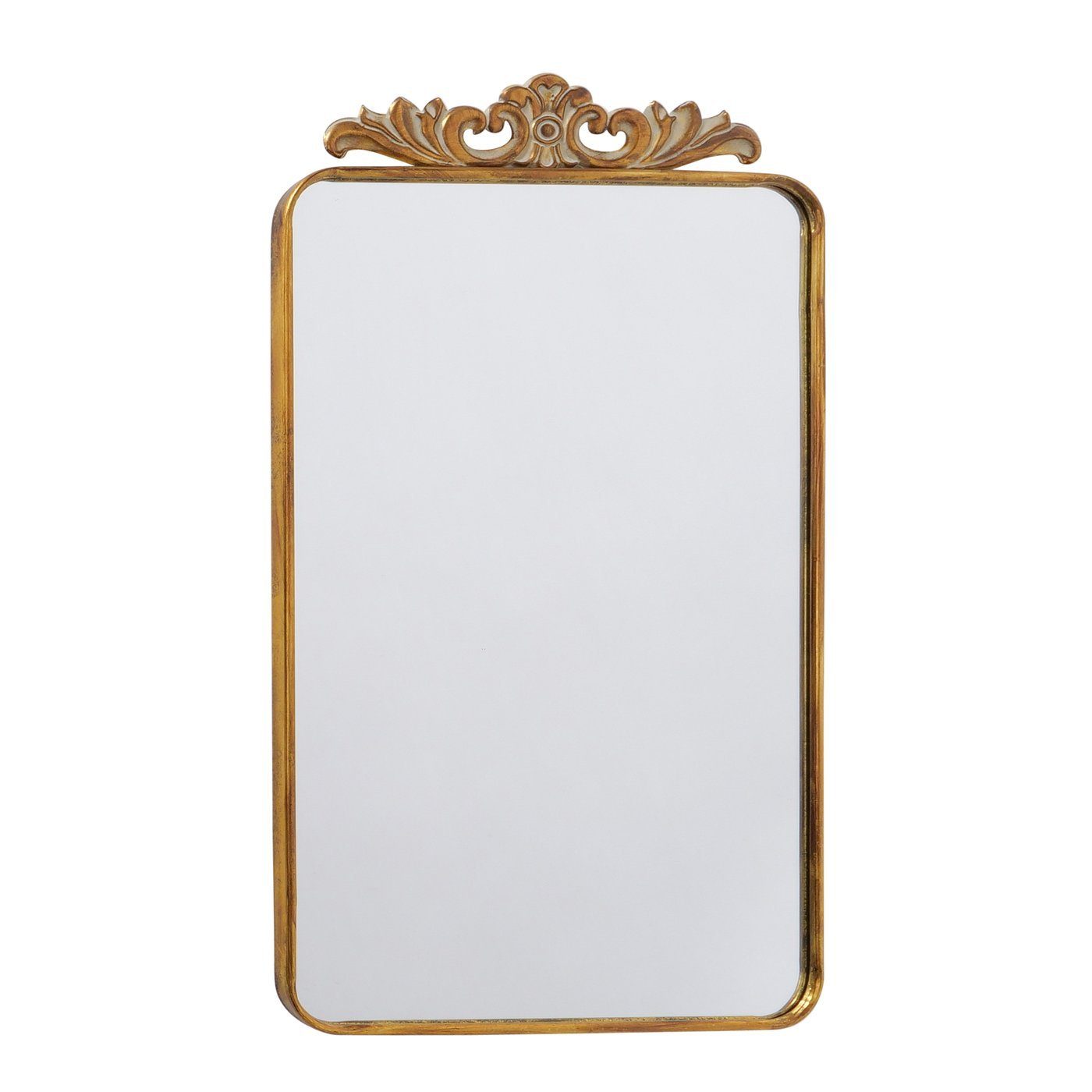 Wandspiegel Metall/Glas "Madeleine" BOLTZE Spiegel in gold aus H105cm,