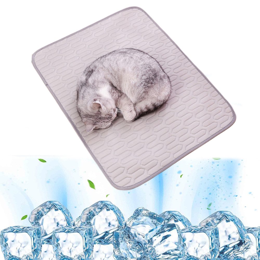 nsihing Hundematte Selbstkühlende Hundematte, Kühldecke Katzen,Waschbar Kältematte, für Drinnen, Draußen und im Auto ideal für kleine Katzen und Hunde