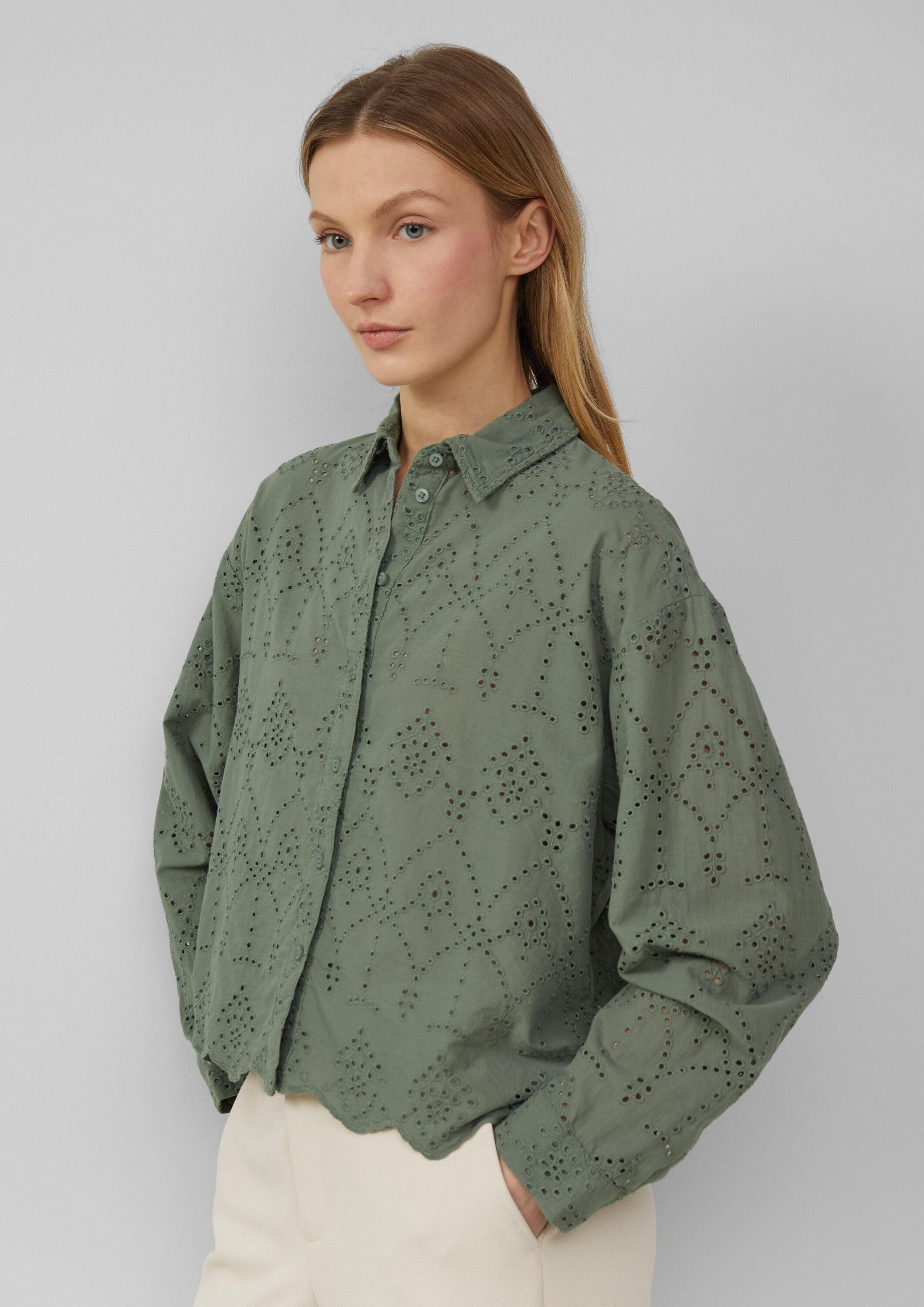s.Oliver Langarmbluse Bluse Verkürzte Bluse mit günstig online kaufen