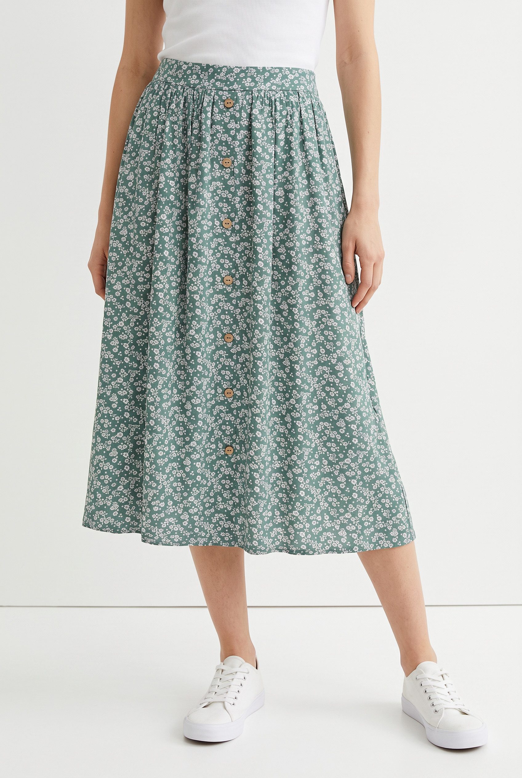 ONLY Sommerrock ONLMILANO AOP LIFE LONG SKIRT WVN NOOS Viskose