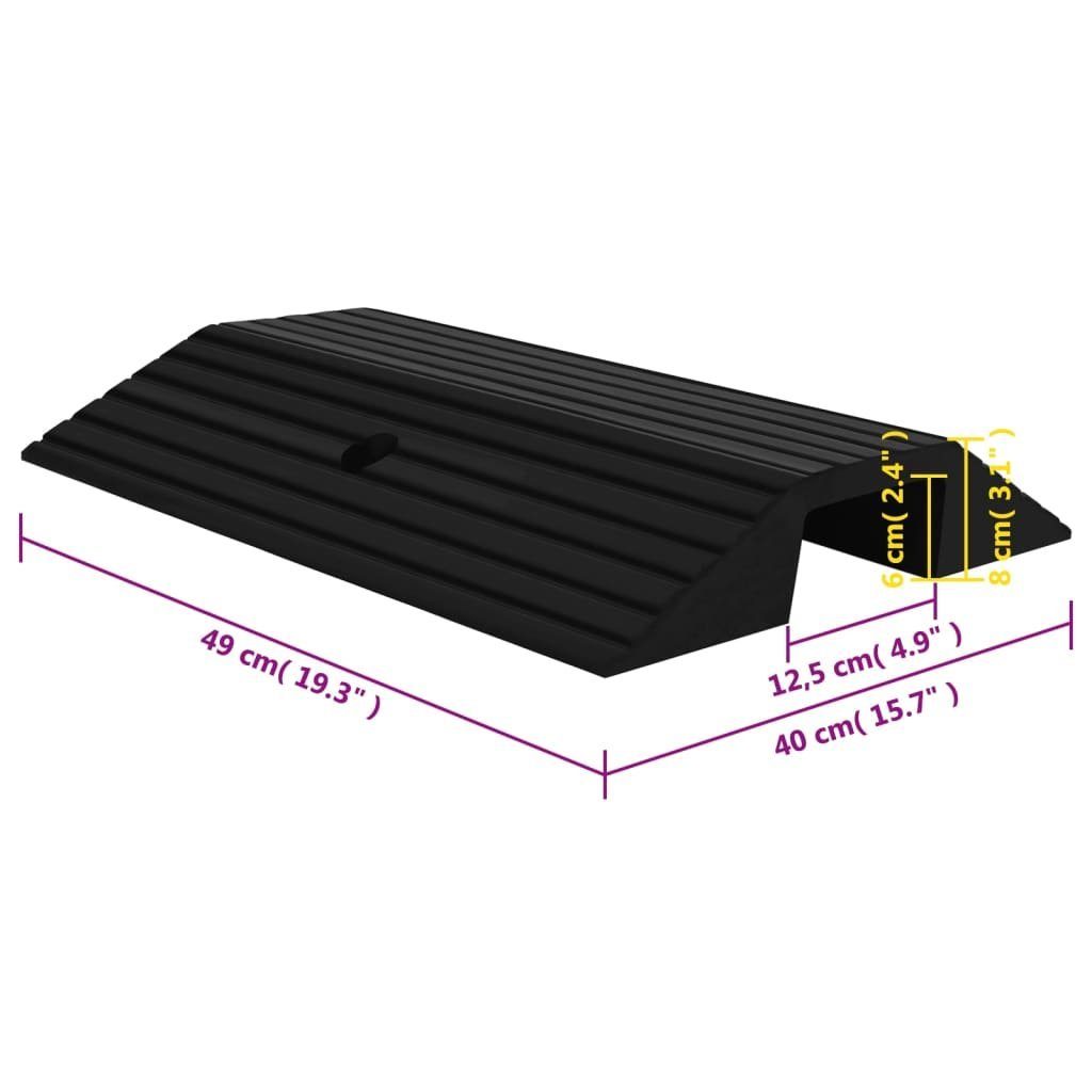 vidaXL St) Verkehrsschild Brückenschwellenrampe 49x40x8 (1 cm Gummi,