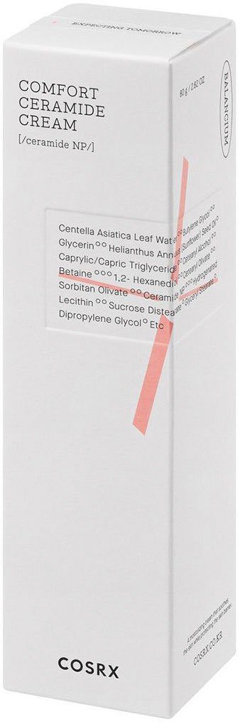 Cosrx Feuchtigkeitscreme BALANCIUM COMFORT CERAMIDE CREAM, speziell für empfindliche Haut, repariert und nährt die Haut.