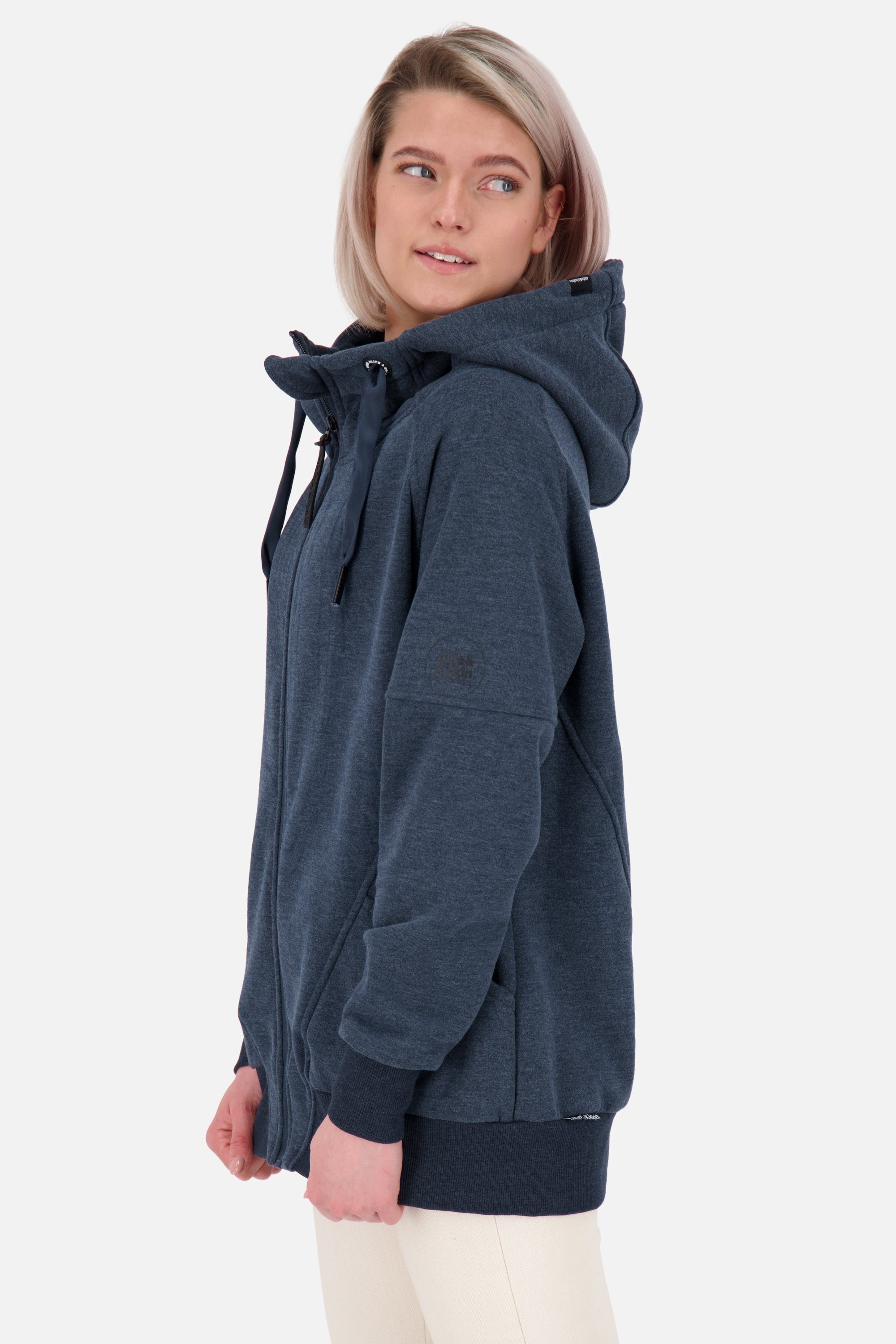 & MariaAK Damen Sweatjacke A Sweatjacket Alife Kapuzensweatjacke melange Kapuzensweatjacke, Hooded Kickin marine