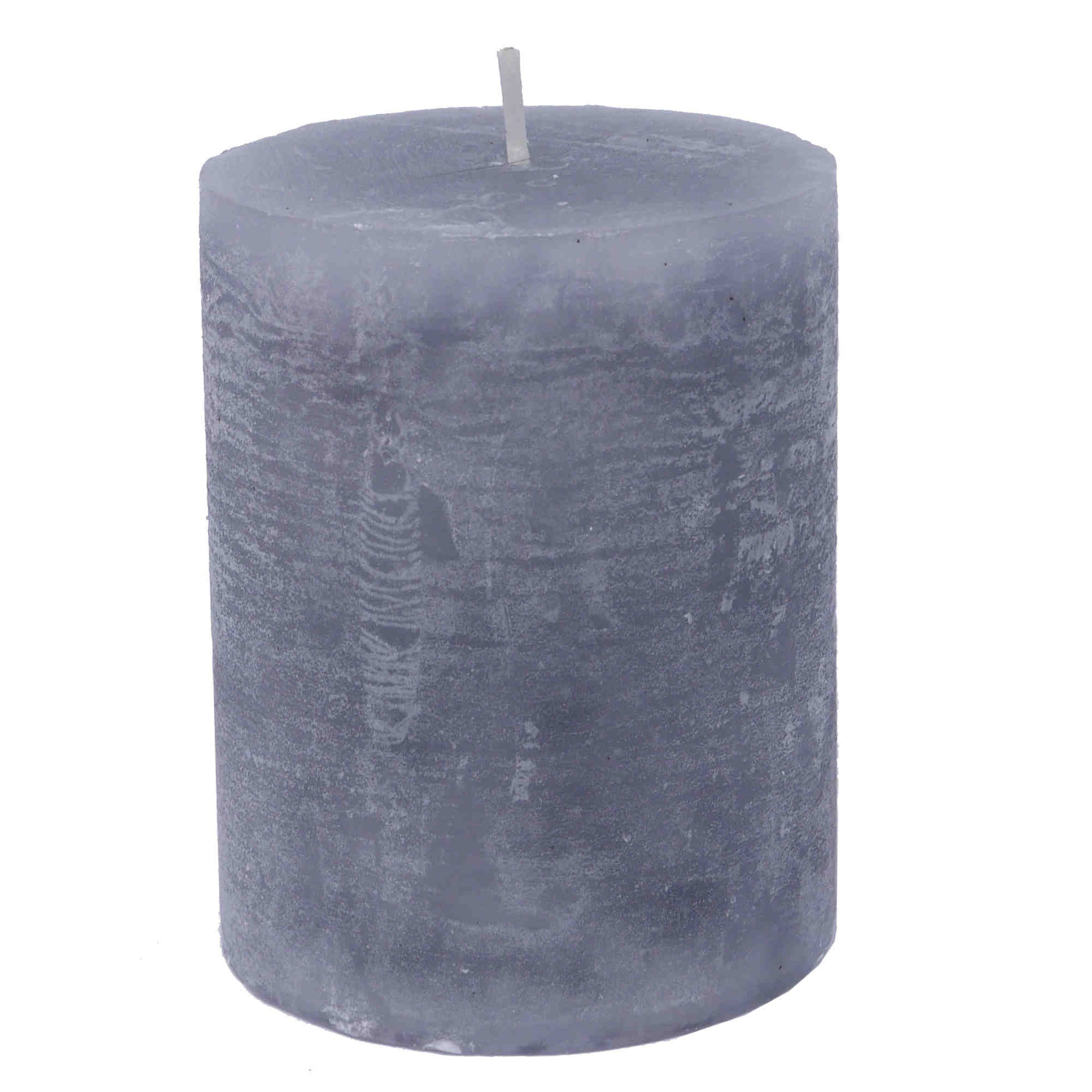 B&S Stumpenkerze Stumpenkerze durchgefärbt frostgrau 10 günstig online kaufen