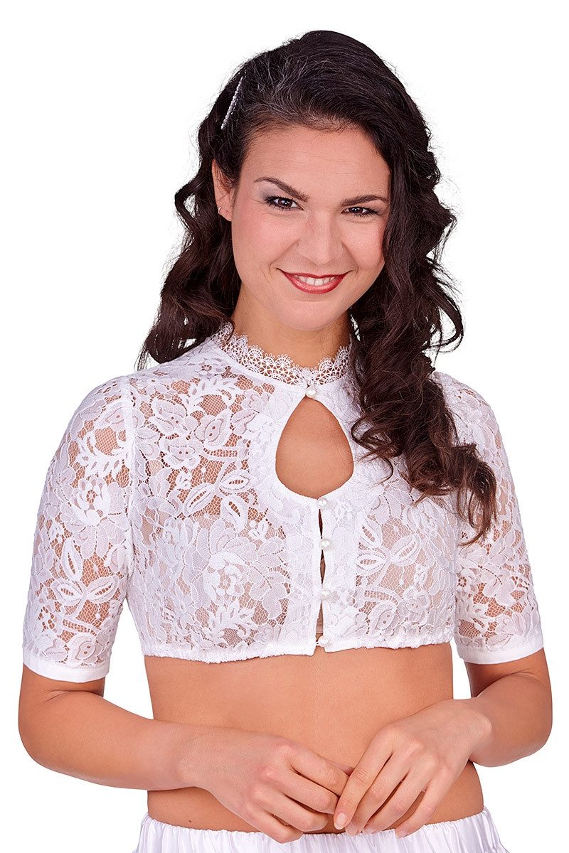 Dirndlbluse Dirndlbluse - WACHSFLOWER - offweiß