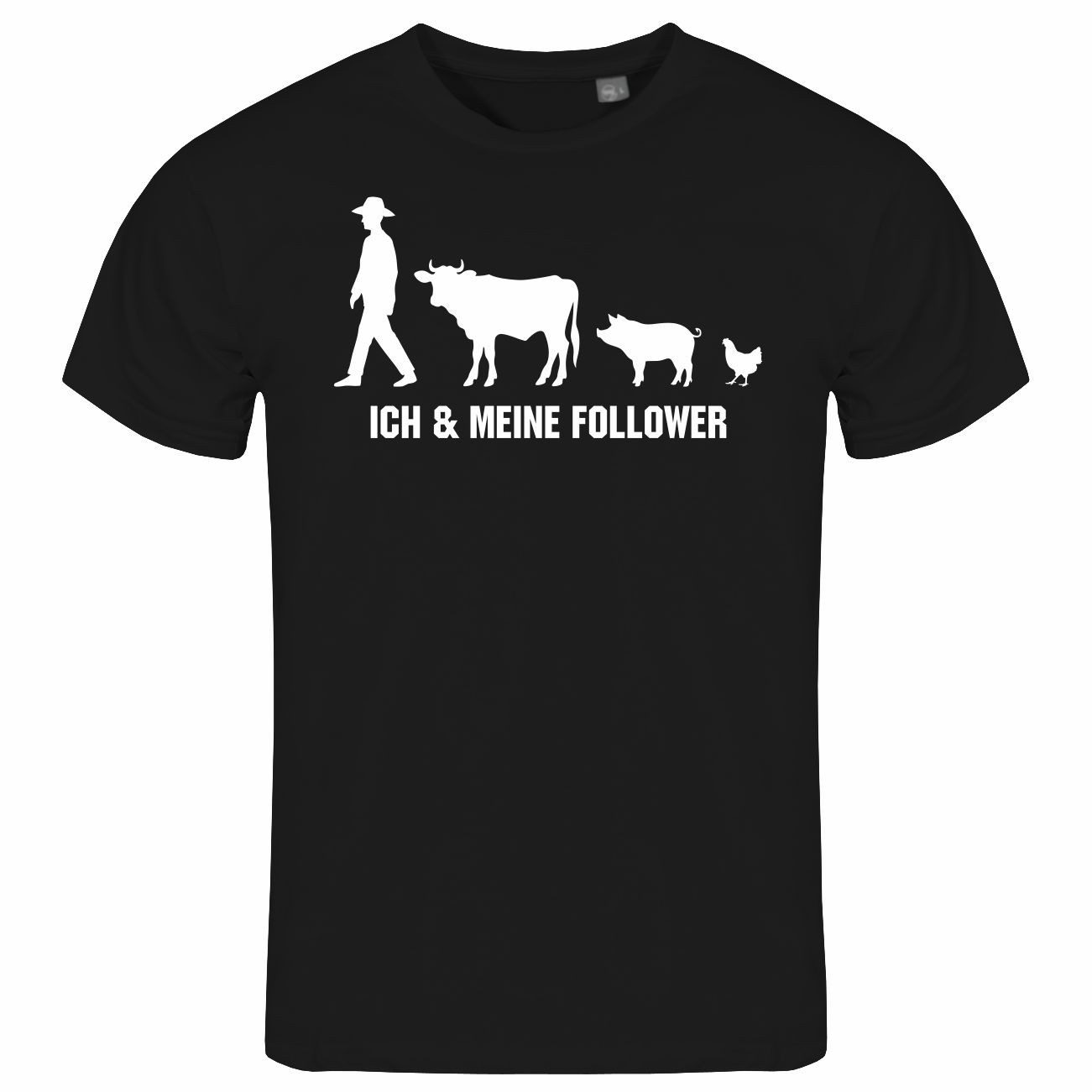 Print-Shirt Herren T-Shirt Ich und meine Follower