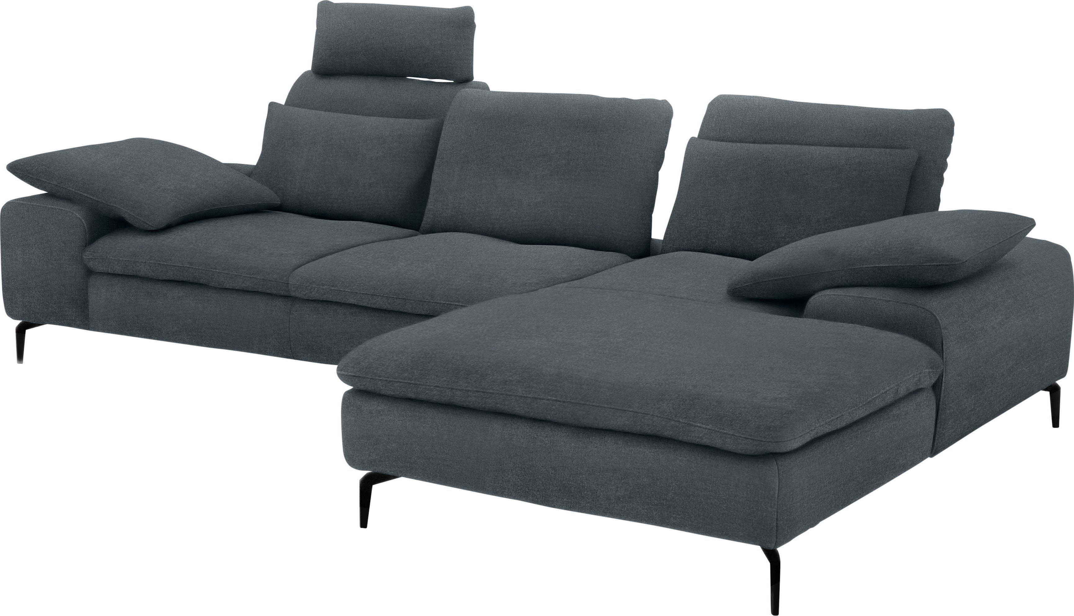 W.SCHILLIG Ecksofa valentinoo, Designsofa, bequem, elegant und zeitlos, L-Form, Set, inklusive Hocker, mit Sitztiefenverstellung, Breite 299 cm