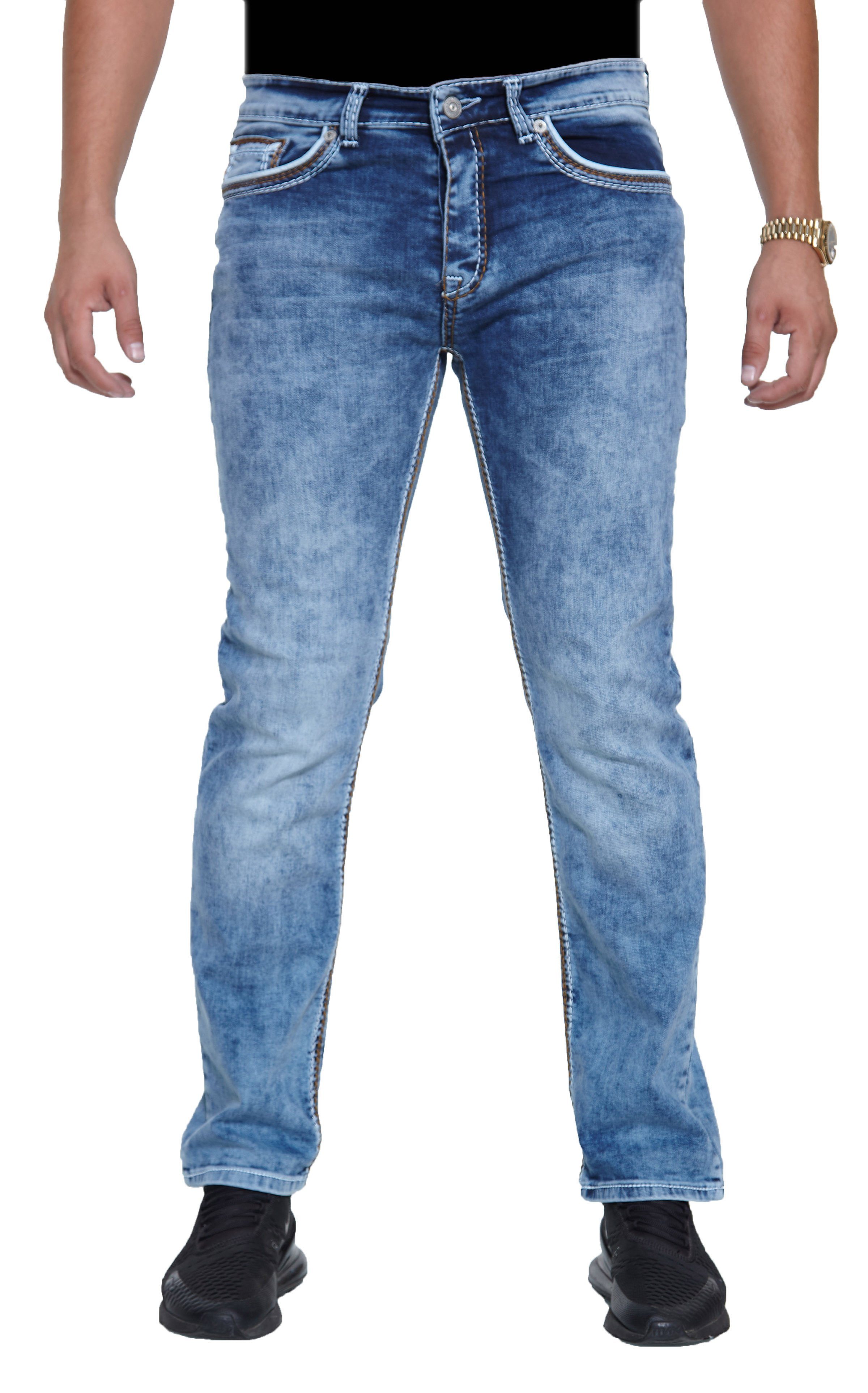 John Kayna Regular-fit-Jeans »Herren Jeans Hose Slim Fit Männer Regular  Denim« (Jeanshose Designerjeans Bootcut, 1-tlg., im modischem Design)  Freizeit Business Casual online kaufen | OTTO