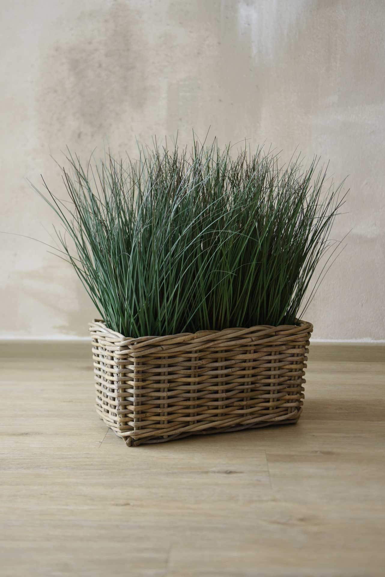 VIVANNO Balkonkasten Rattan FLORET Kasten - Natur Geflochten (1 St), 40x23x20 cm