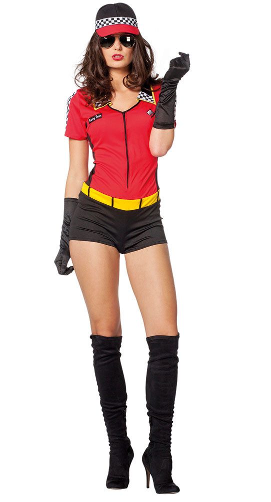 Kostüm Rennfahrer Racer Catsuit Damen Boxenluder Karneval