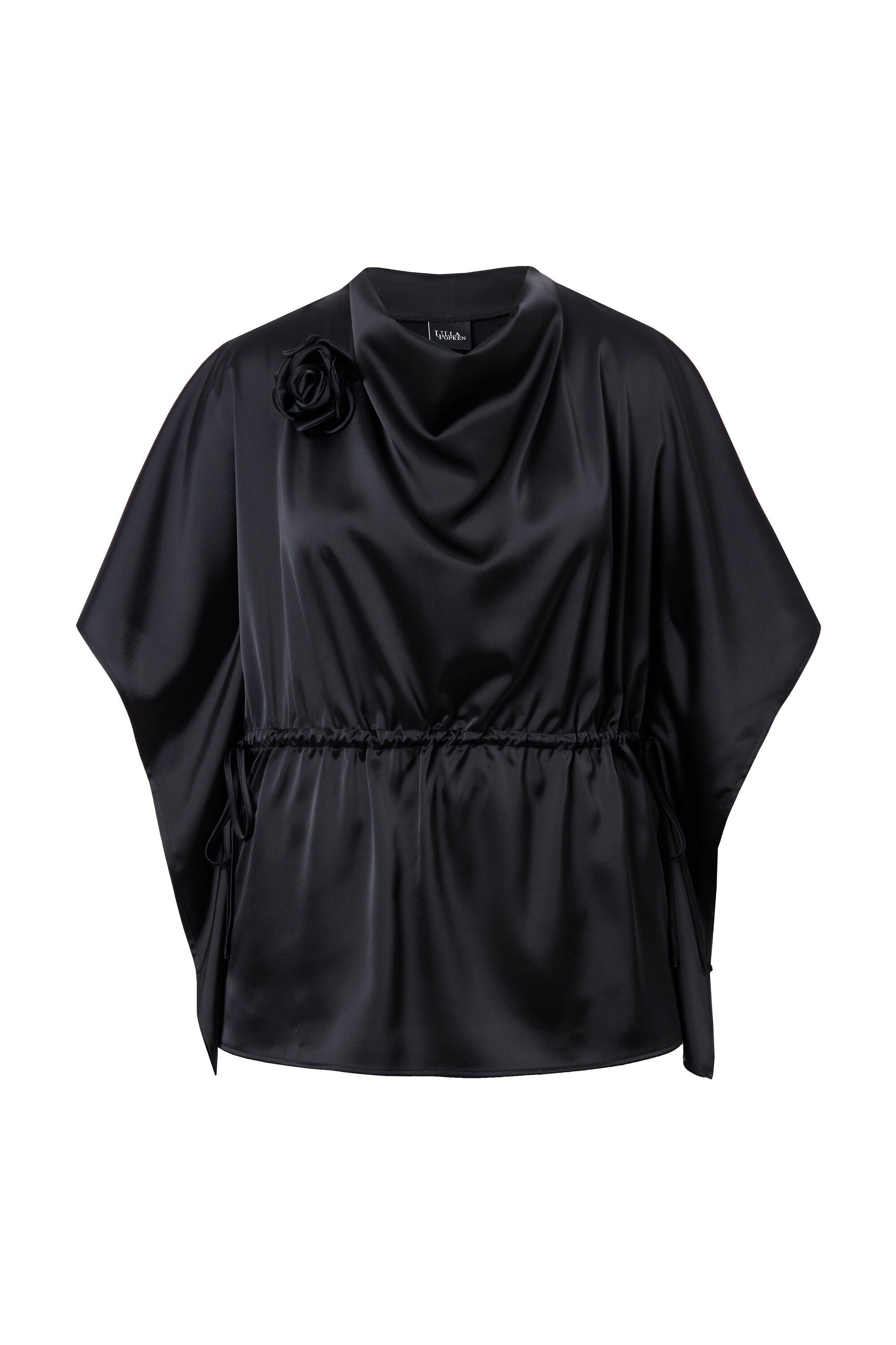 Ulla Popken Tunika Shirtbluse oversized Wasserfall-Ausschnitt günstig online kaufen