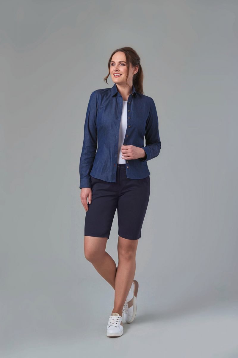 Brook Taverner Outdoorhemd Bluse Banff Damen Denim