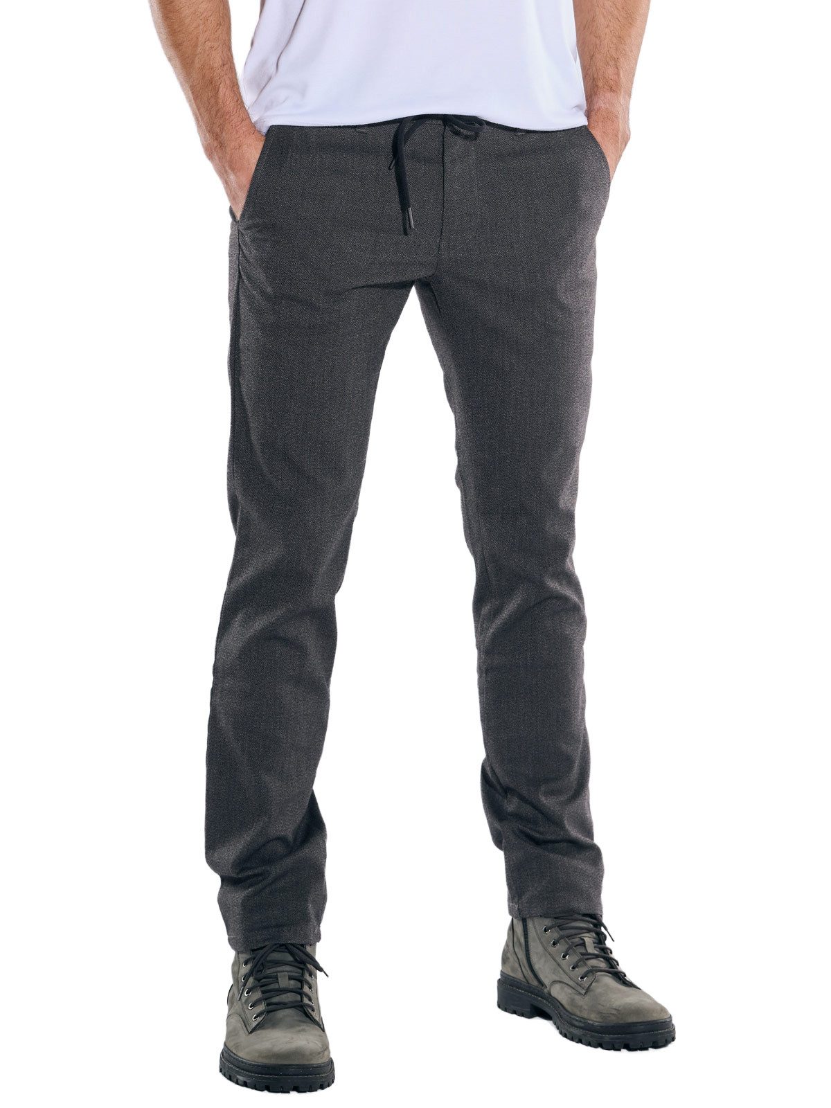 emilio adani Chinohose emilio adani Herren Chino in Wolloptik, Anthrazit günstig online kaufen