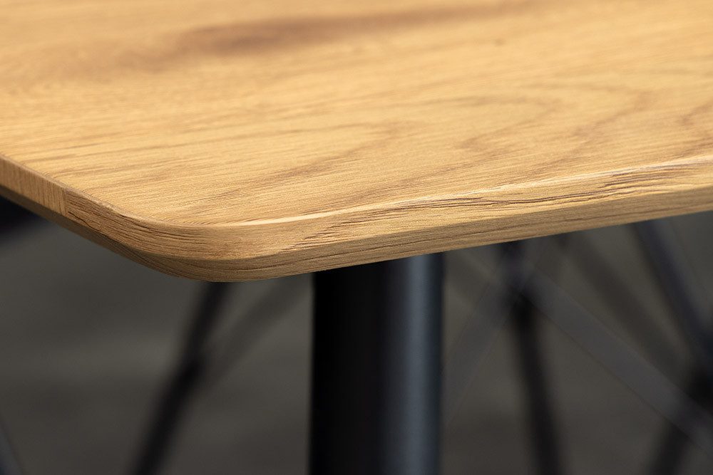 riess-ambiente Esstisch APARTMENT 120cm natur - Wildeiche, Metallgestell, Modern, 4 Personen (Einzelartikel, 1-St), Kompakter Wohntisch - ideal für Küche, Essbereich und Wohnzimmer