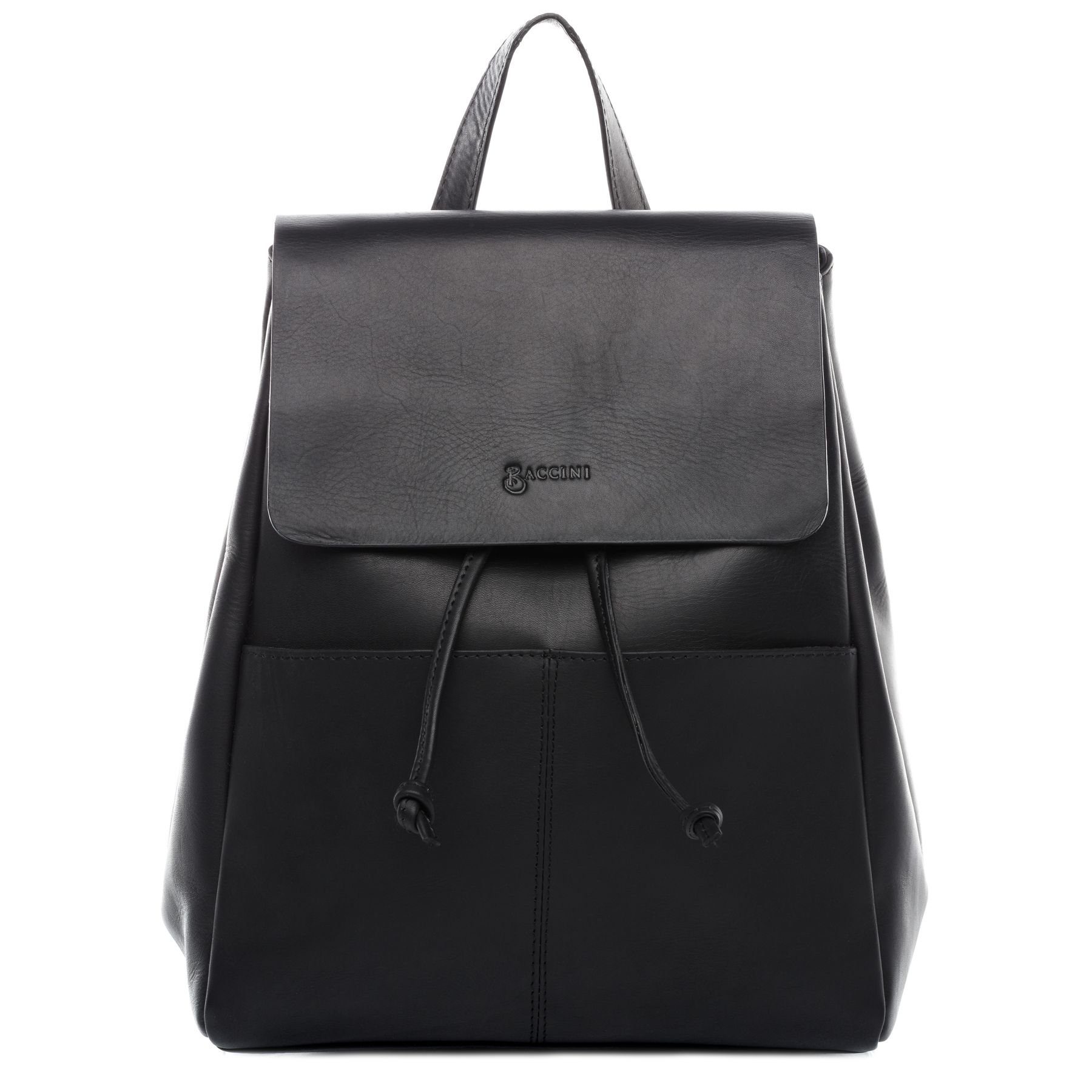 BACCINI Rucksack echt Leder Rucksack groß Ledertasche schwarz MARTHA, Cityrucksack Echtleder, Leder-Rucksack Daypack Damen schwarz