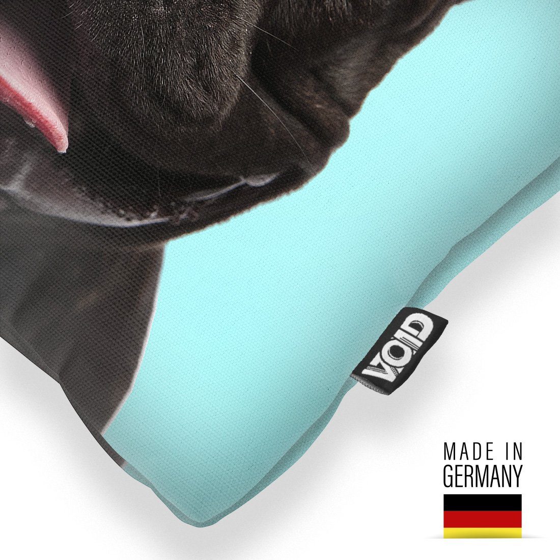 Bulldog Frenchie Stück), Mops VOID (1 Bulldogge Sofa-Kissen Französische Fre Schwarz Hund Dogge Kissenbezug, Kissenbezug