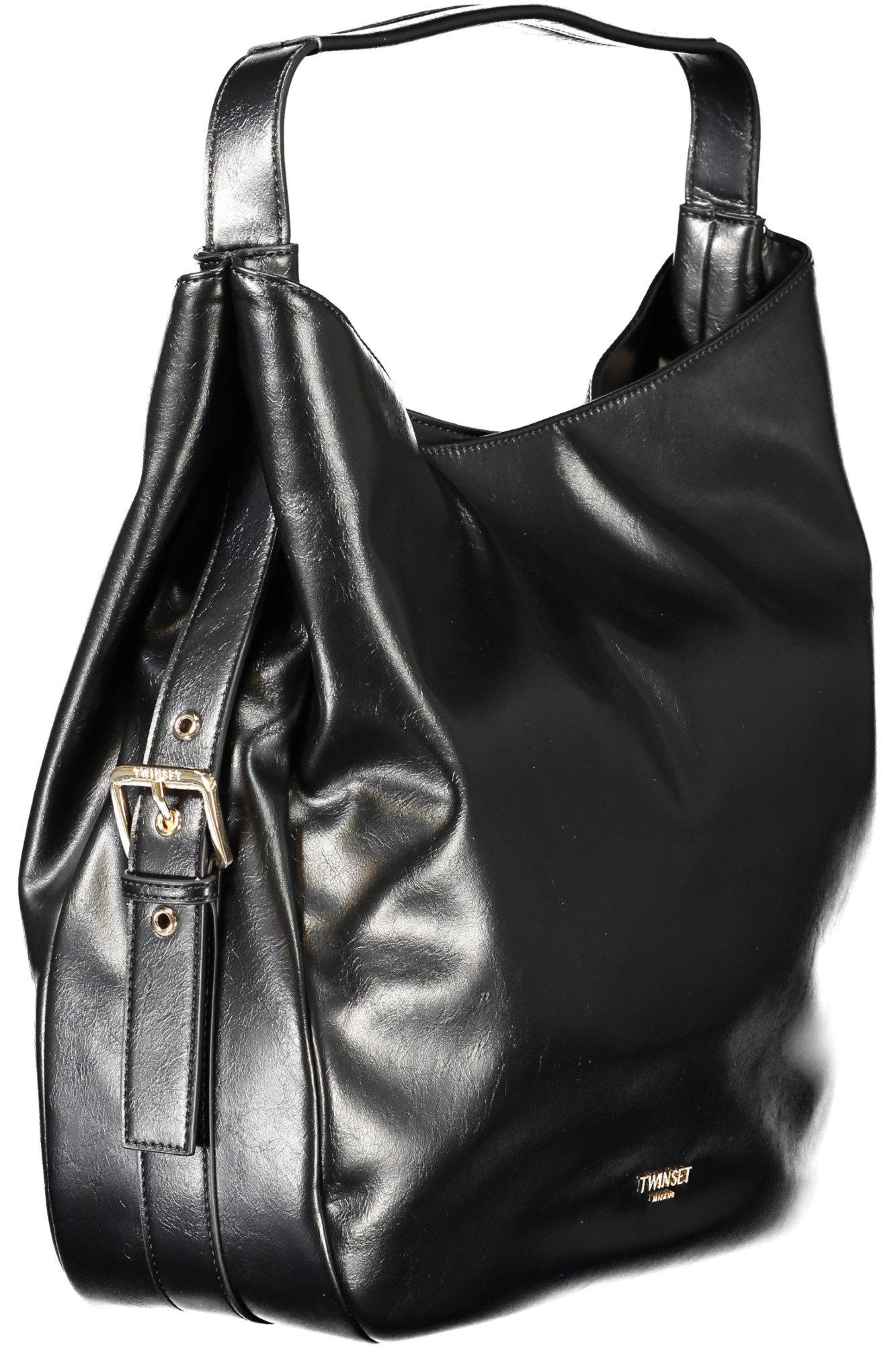 TWINSET Umhängetasche, Elegante Schwarze Hobo-Tasche: Stilvolle Details & Praktisches Design