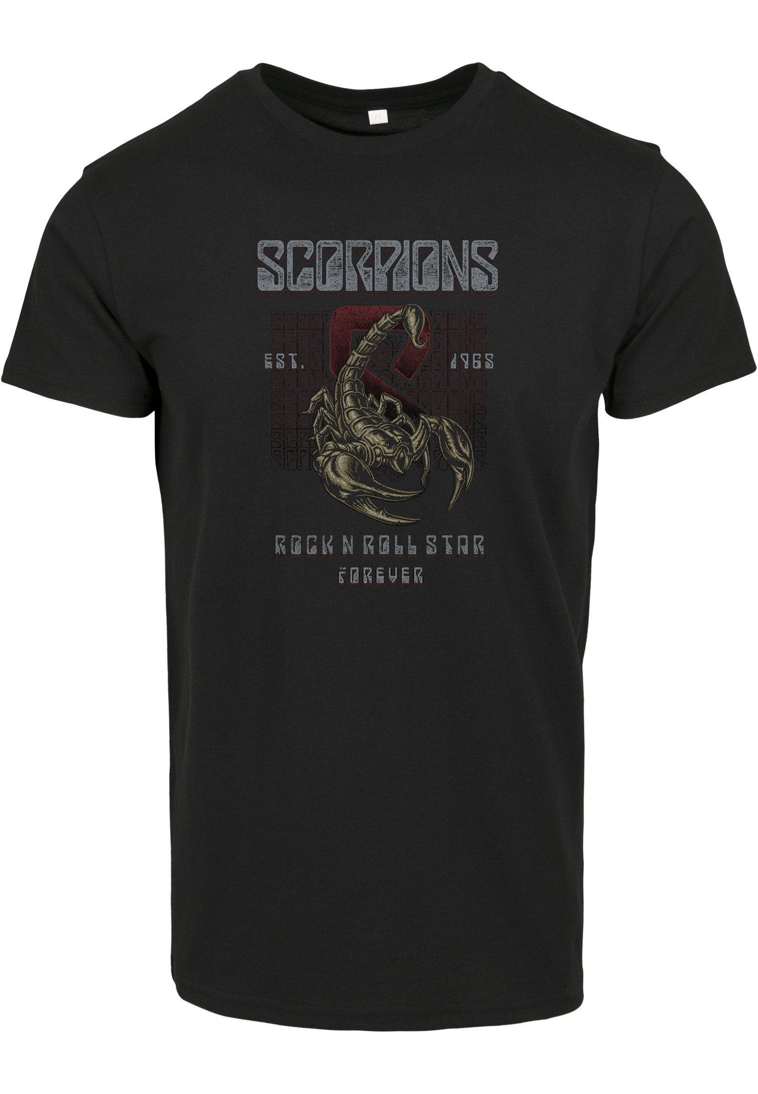 Merchcode Kurzarmshirt (1-tlg) Scorpions Start Forever Tee Herren