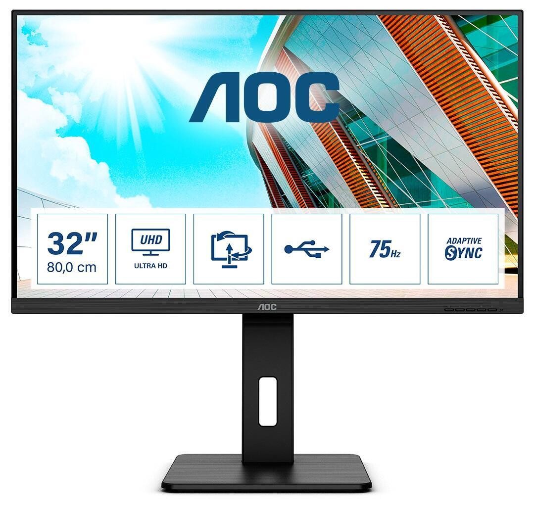 AOC AOC U32P2 LED-Monitor (3.840 x 2.160 Pixel (16:9), 4 ms Reaktionszeit, 60 Hz, VA Panel)