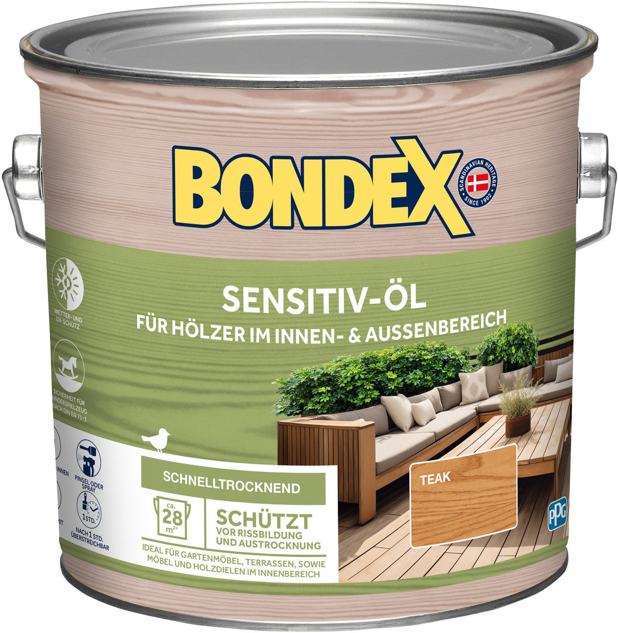 Bondex Holzschutzlasur Bondex Wetterschutzöl 2,5 L teak