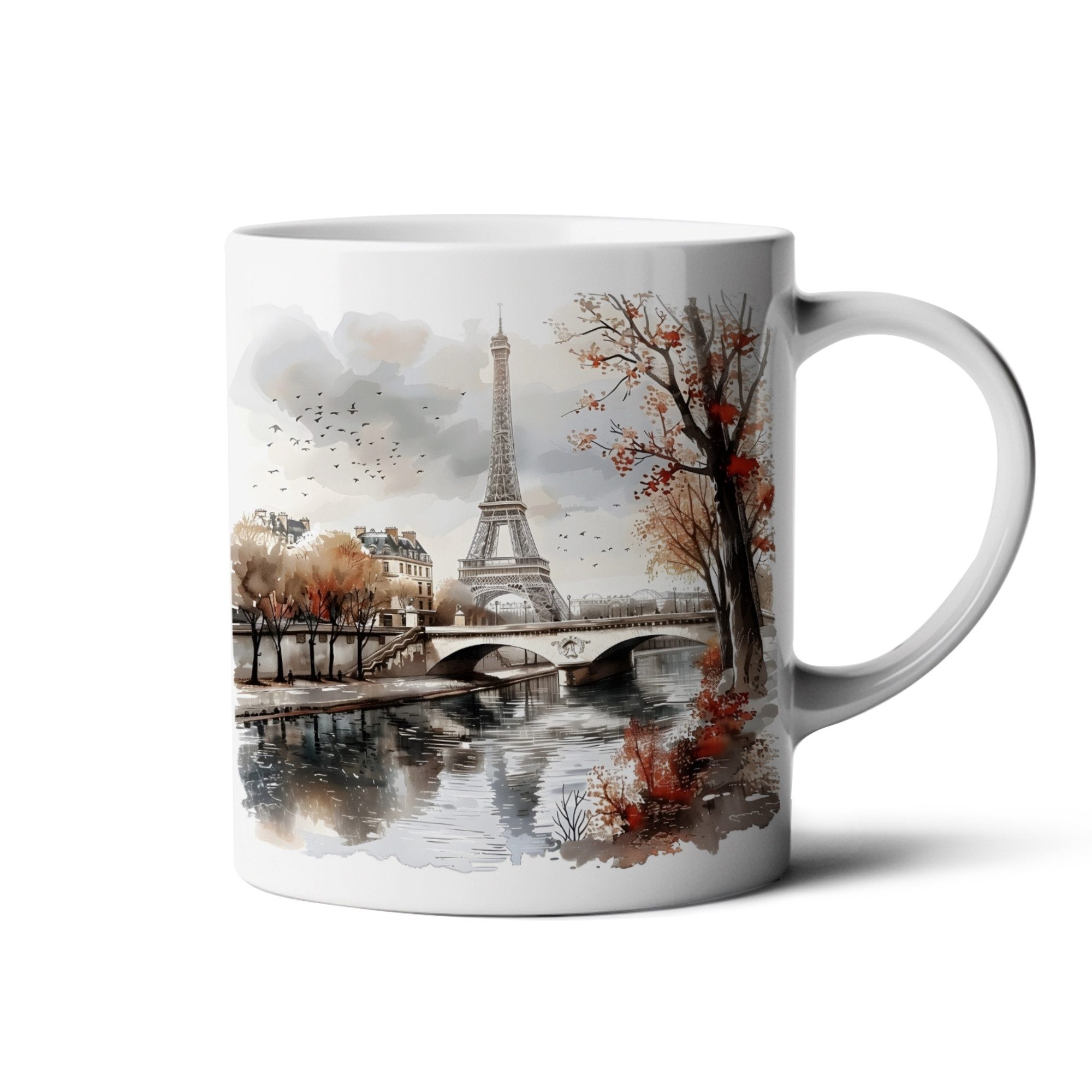 Hustling Sharks Tasse Hustling Sharks® Tasse mit Motiv - Der Eiffelturm#2, 330 ml