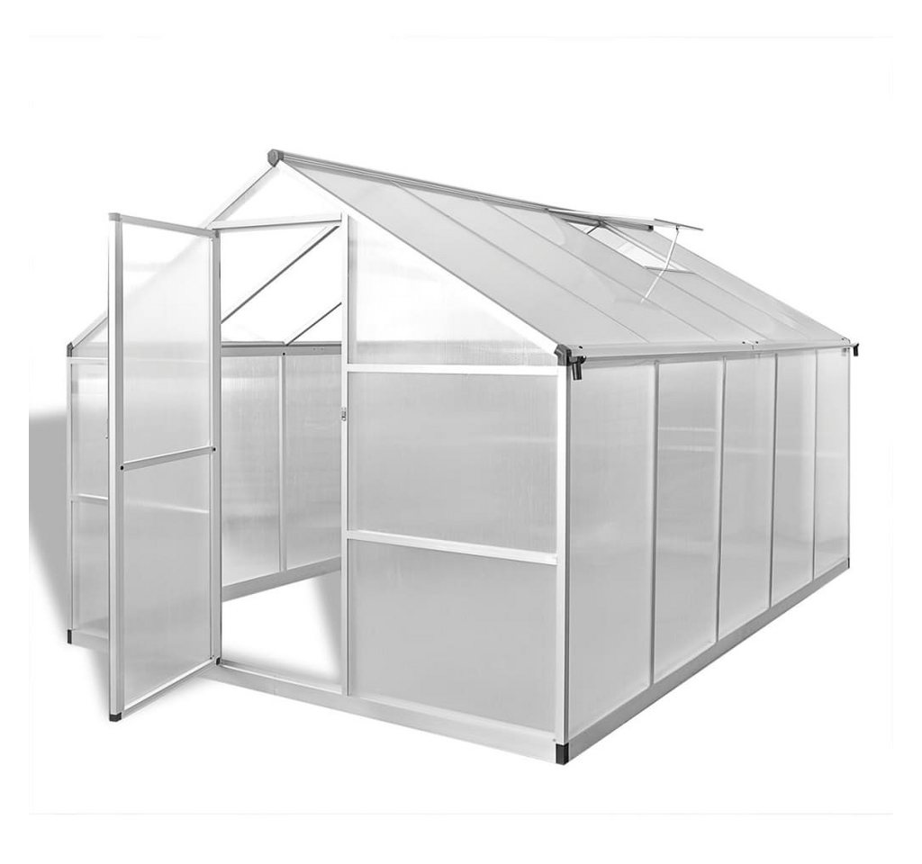 Thumbnail - vidaXL Gewächshaus, Treibhaus mit Fundament Verstärkt Aluminium 7,55 m²