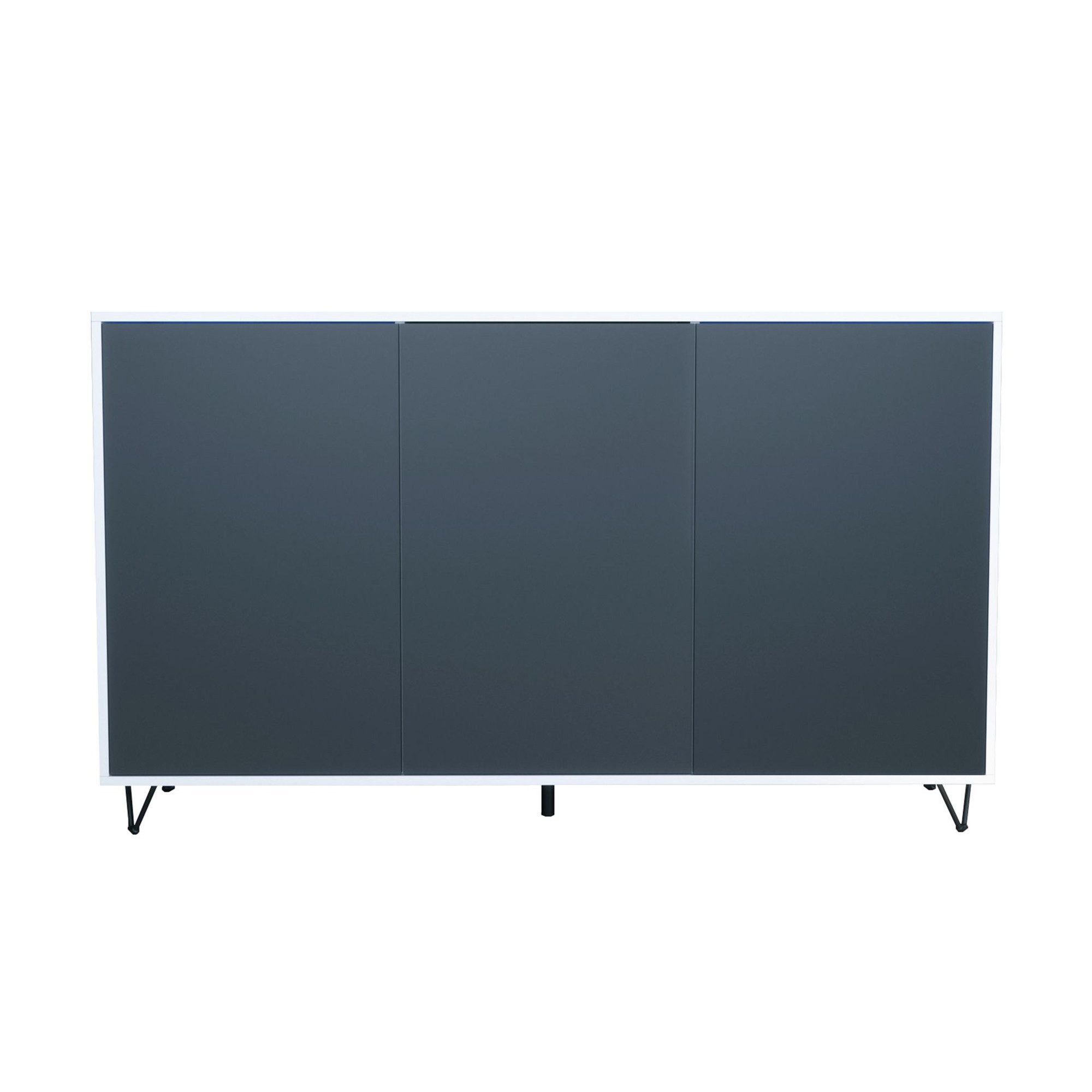 InnoFurn Sideboard Elisa, Kommode mit 3 Türen Push-to-Open, Made in Germany, Moderner Schrank