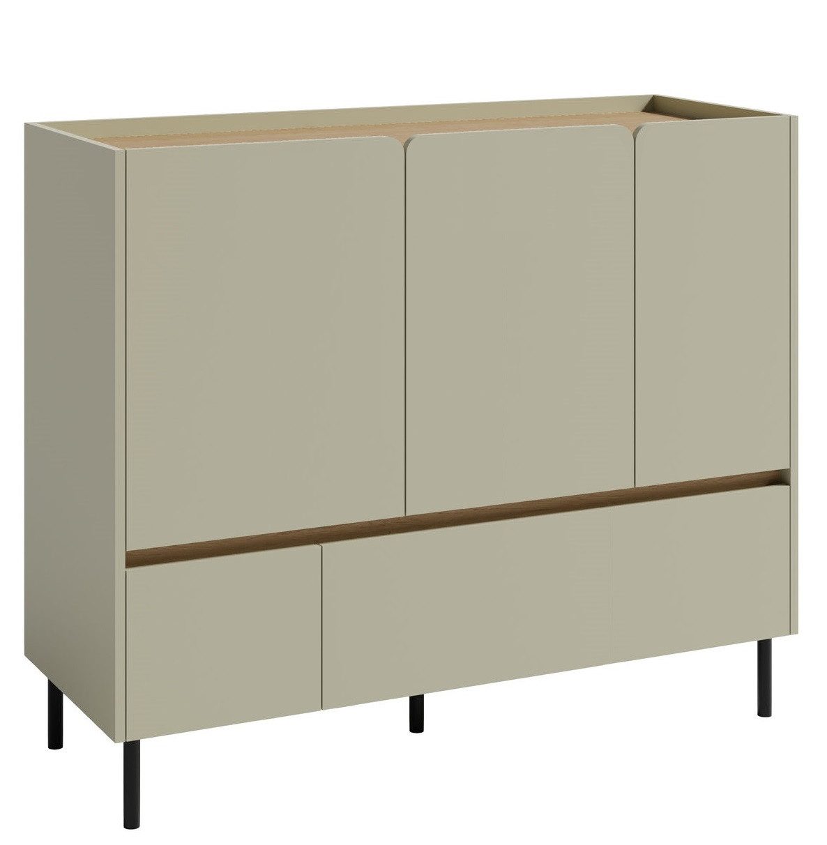 Marmex Möbel Kommode LUCA LC8 Sideboard 120 cm breite