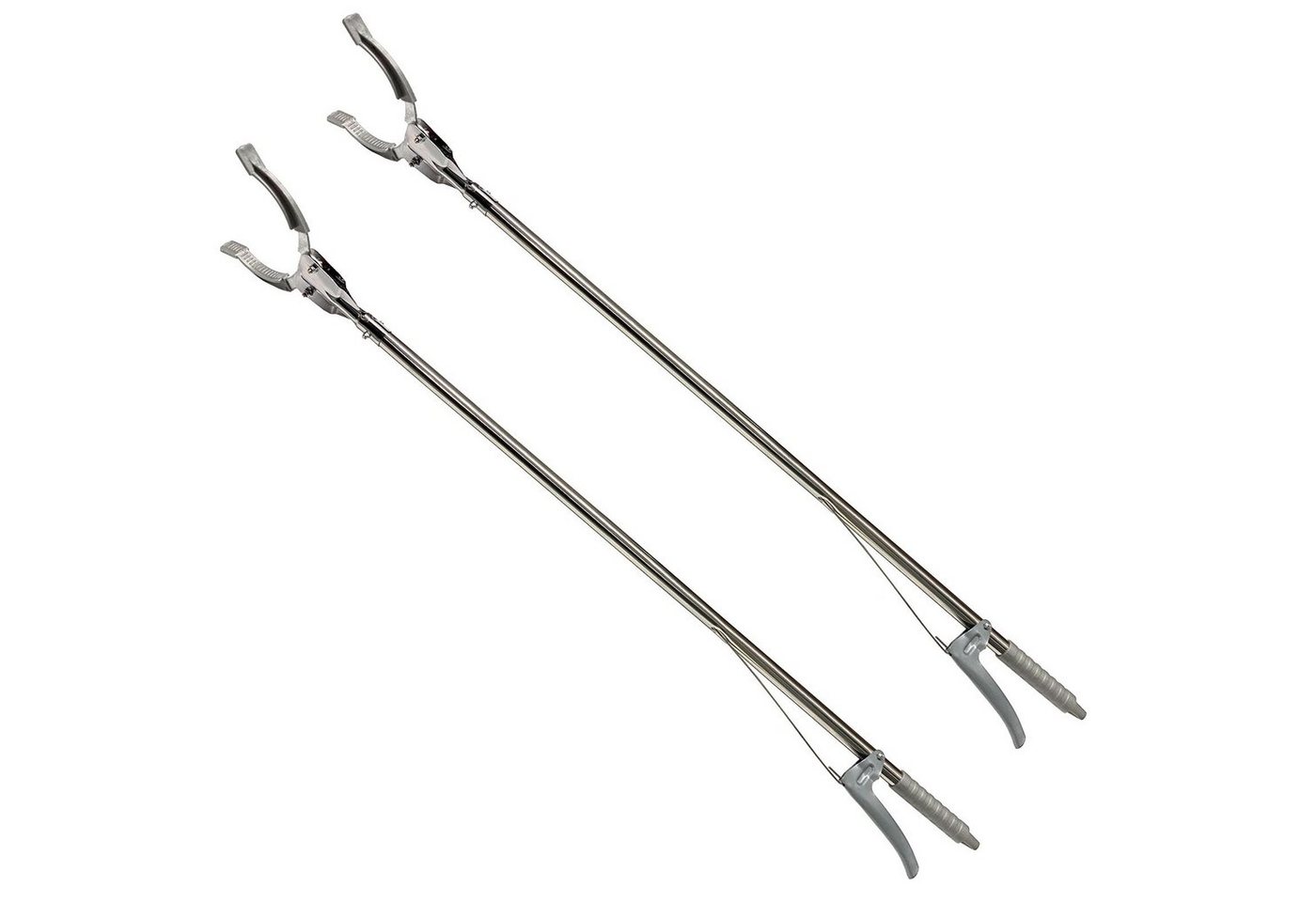 HAC24 Greifzange Müllzange Greifhilfe Greifarm Müllsammler Müllgreifer Abfallgreifer, 2-tlg., Metall 90 cm für Rechts- und Linkshänder geeignet