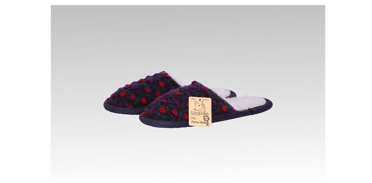 Linke Licardo Pantoffel - Hausschuhe aus 100 % Schurwolle in 8 Farben Pantoffel