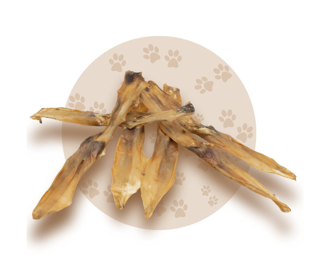 Warnick´s Tierfutterservice Kaninchenohren / Hasenohren ohne Fell - naturbelassener Hundesnack, Snack für: Hunde