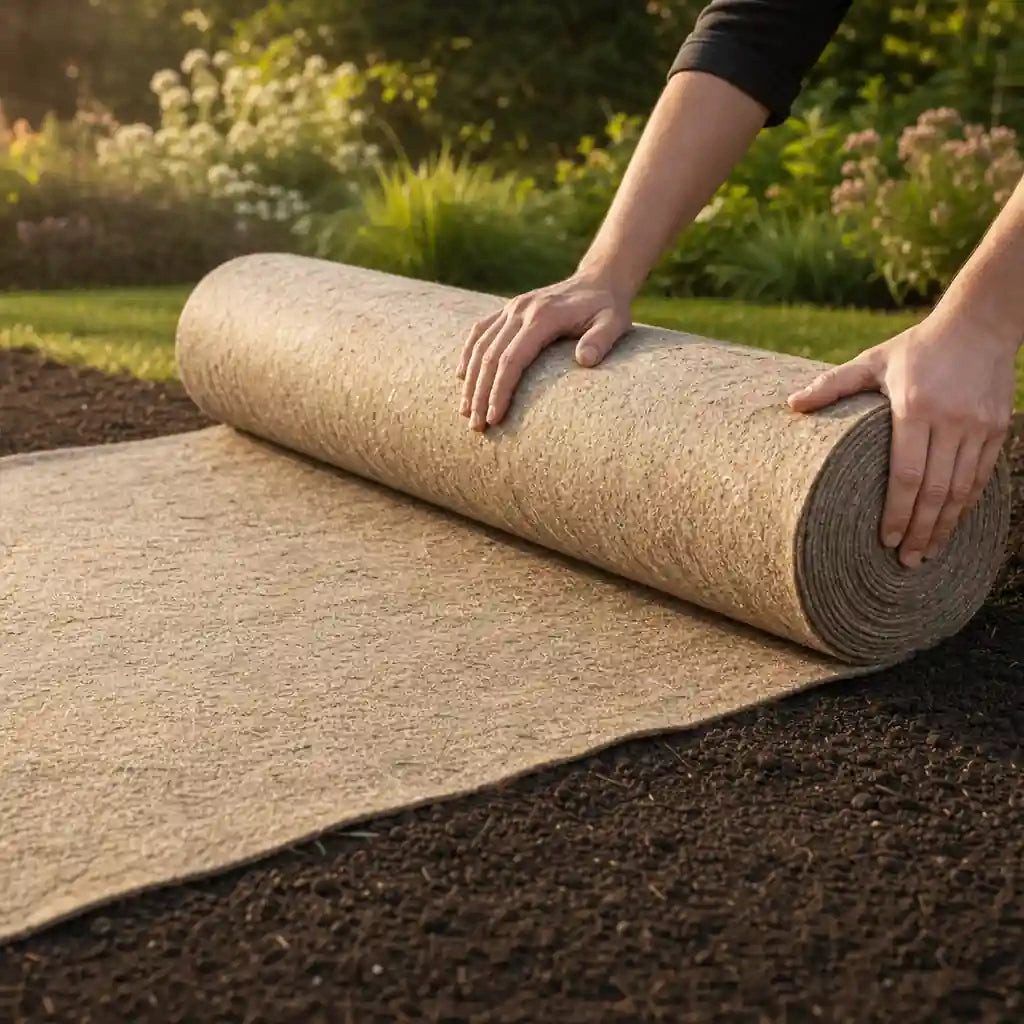 Florade Gartenvlies Rasenvlies mit Rasensamen, 1 m x 10 m