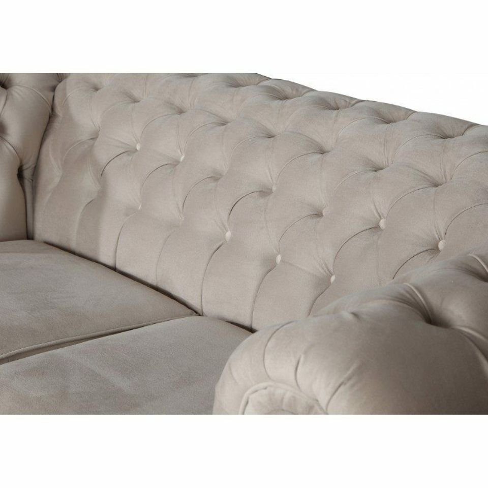 Sofa Chesterfield Europe Made Luxus Textil Neu, Weißer 3-Sitzer in Designer Sofa JVmoebel Möbel