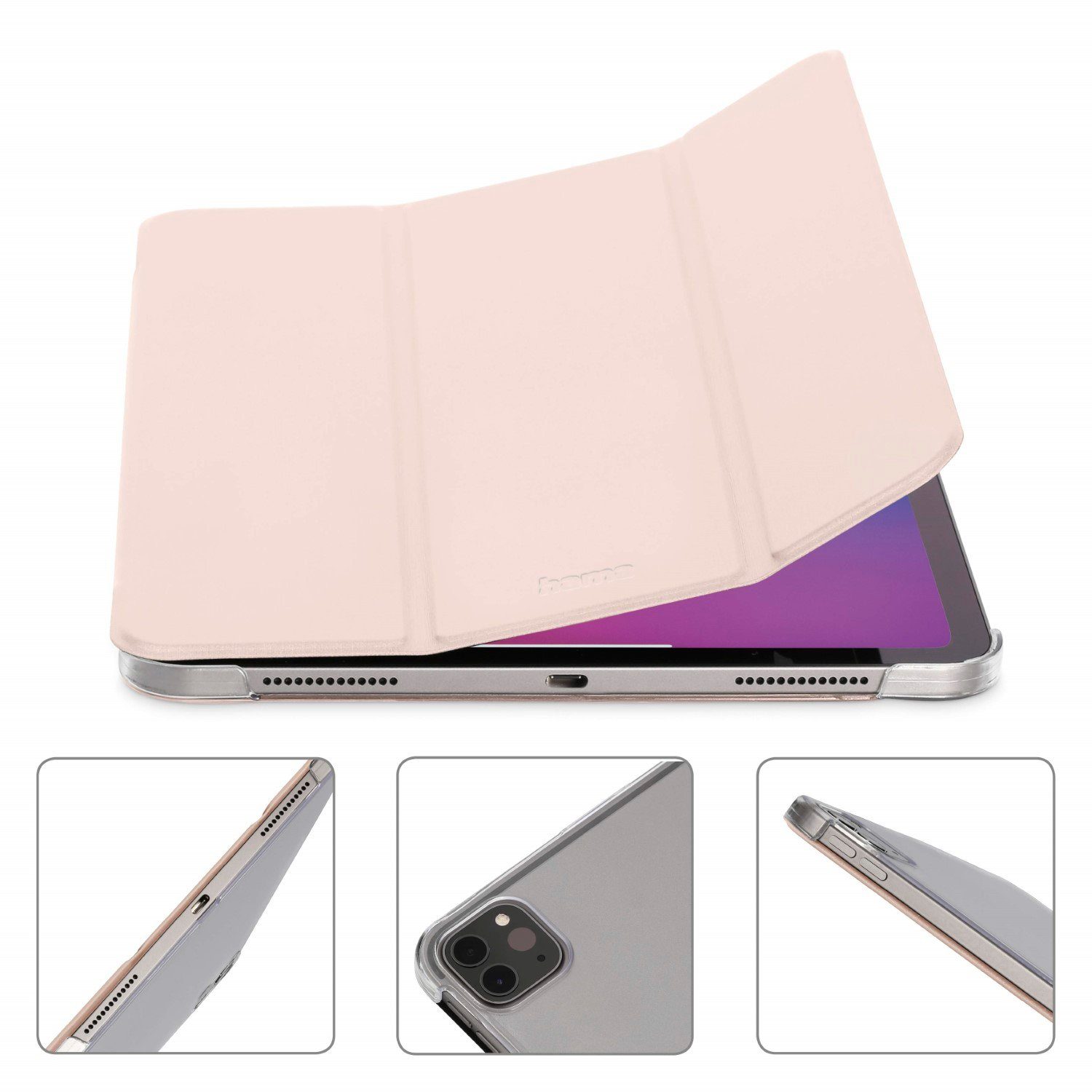 Hama Tablet-Hülle Smart Case Fold Clear Tasche Cover Hülle Rose, für Apple iPad Pro 11" 2020 2. Generation 2021 3. Gen. 2022 4. Gen. – Bild 2 von 5
